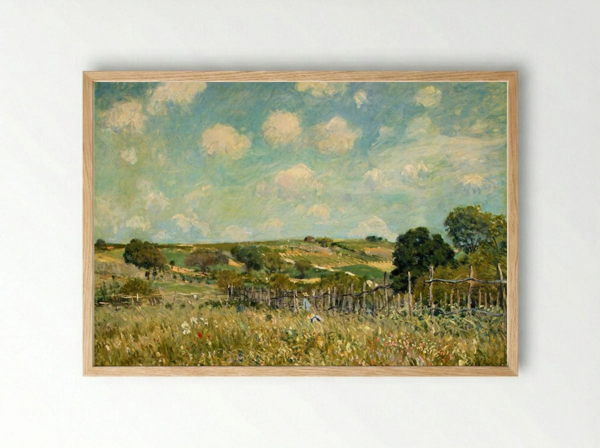Meadow - Alfred Sisley - Framed Print Wood