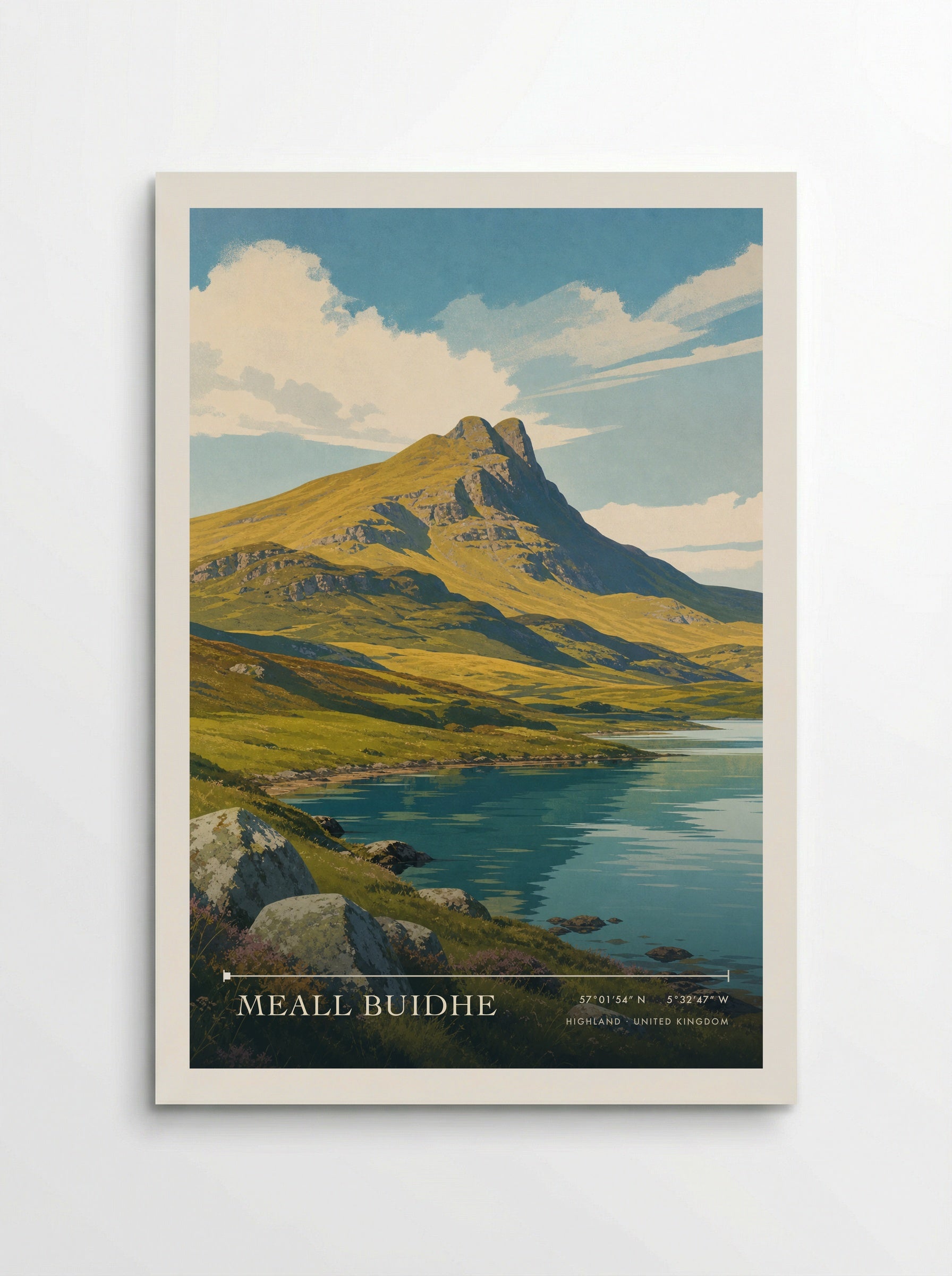 Meall Buidhe Highland United Kingdom Travel Poster - Poster