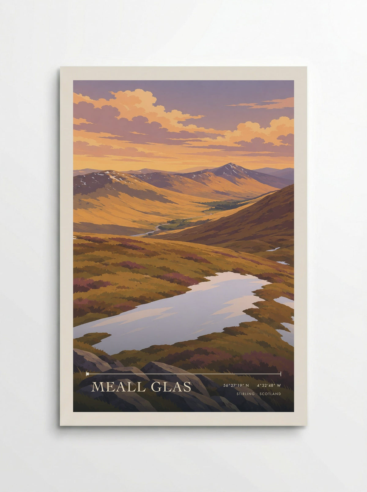 Meall Glas, Stirling | Travel Poster - Poster