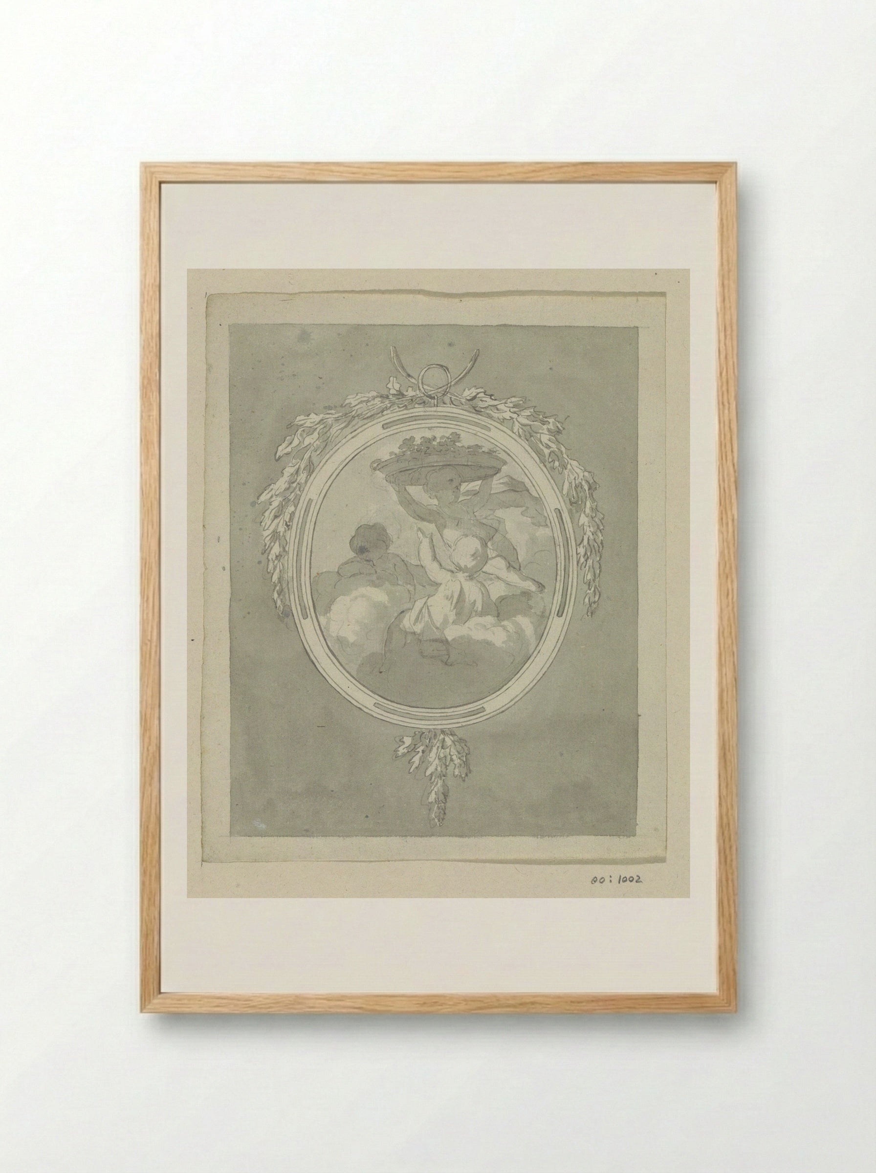 Medaillon met putti - Jurriaan Andriessen - Framed Print Wood