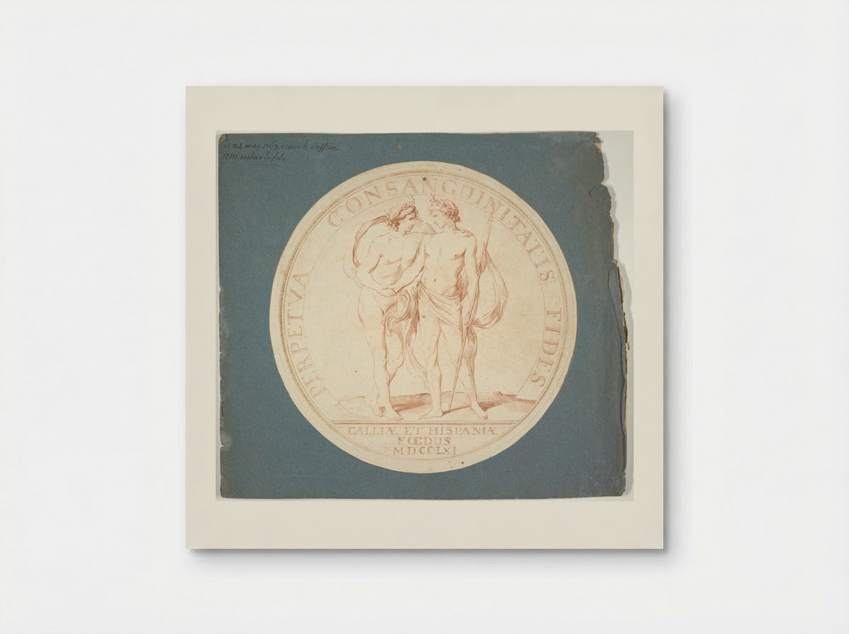 Medal Design, France and Spain: PERPETUA CONSANGUINITATIS FIDES - Louis-Claude Vassé - Poster