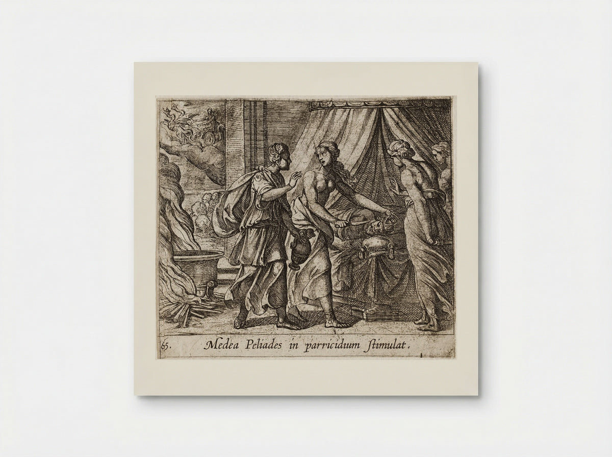 Medea Urging the Daughters of King Pelias to Murder their Father - Antonio Tempesta - Poster