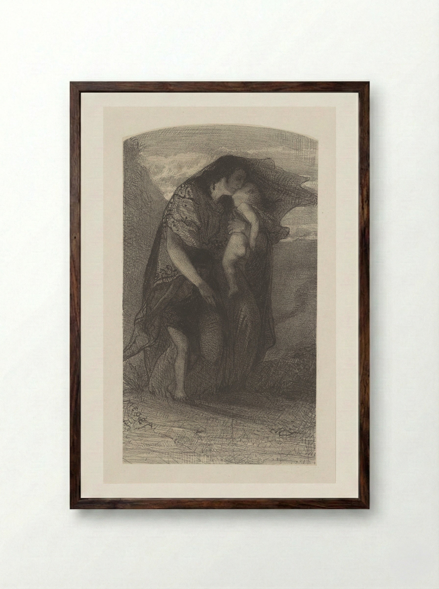 Medea - August Allebé - Framed Print Dark Wood