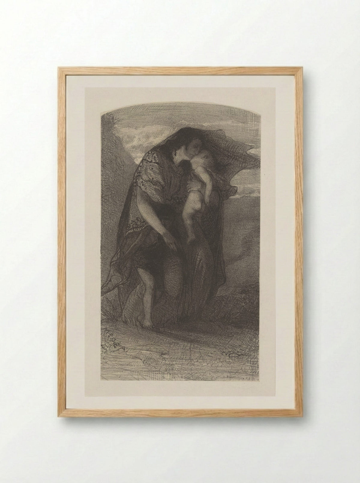 Medea - August Allebé - Framed Print Wood