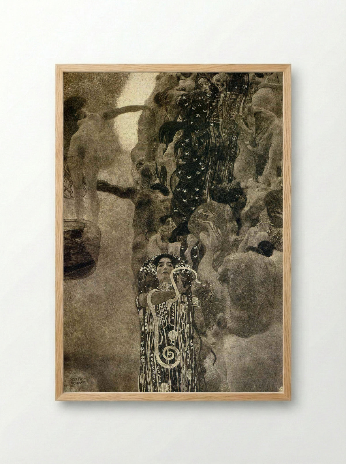 Medicine (University of Vienna Ceiling Paintings) - Gustav Klimt - Framed Print Wood
