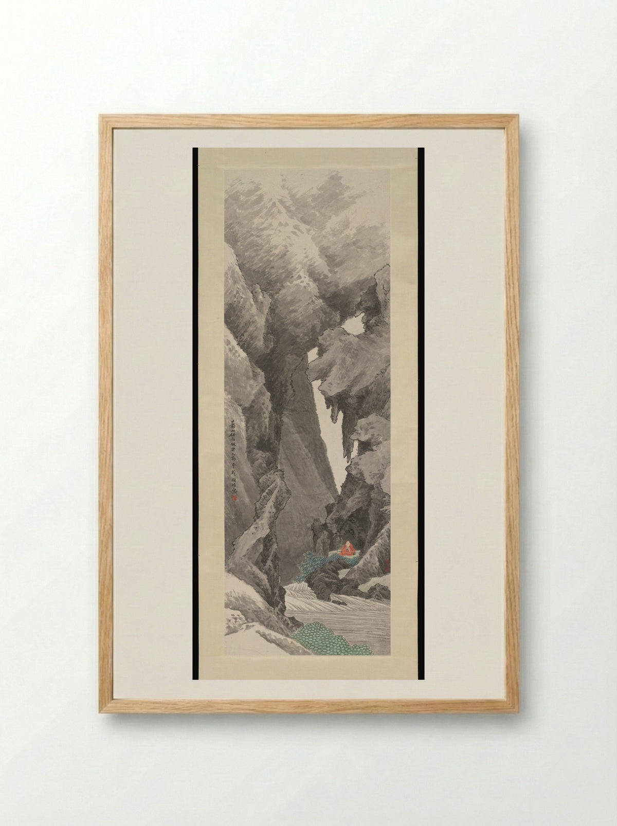 Meditation in a Cave - Ren Yu - Framed Print Wood