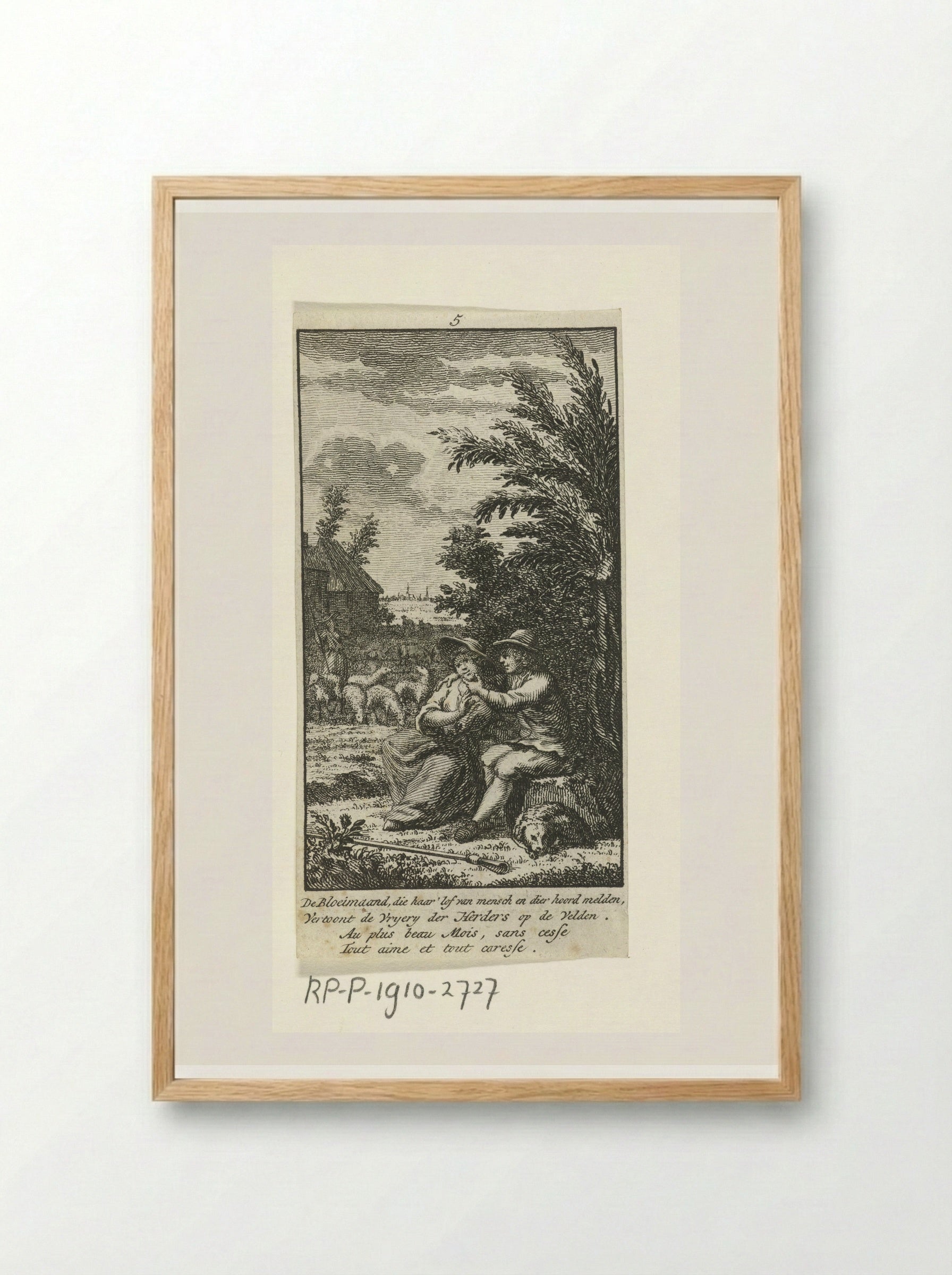 Mei: minnend paar - Jan Caspar Philips - Framed Print Wood