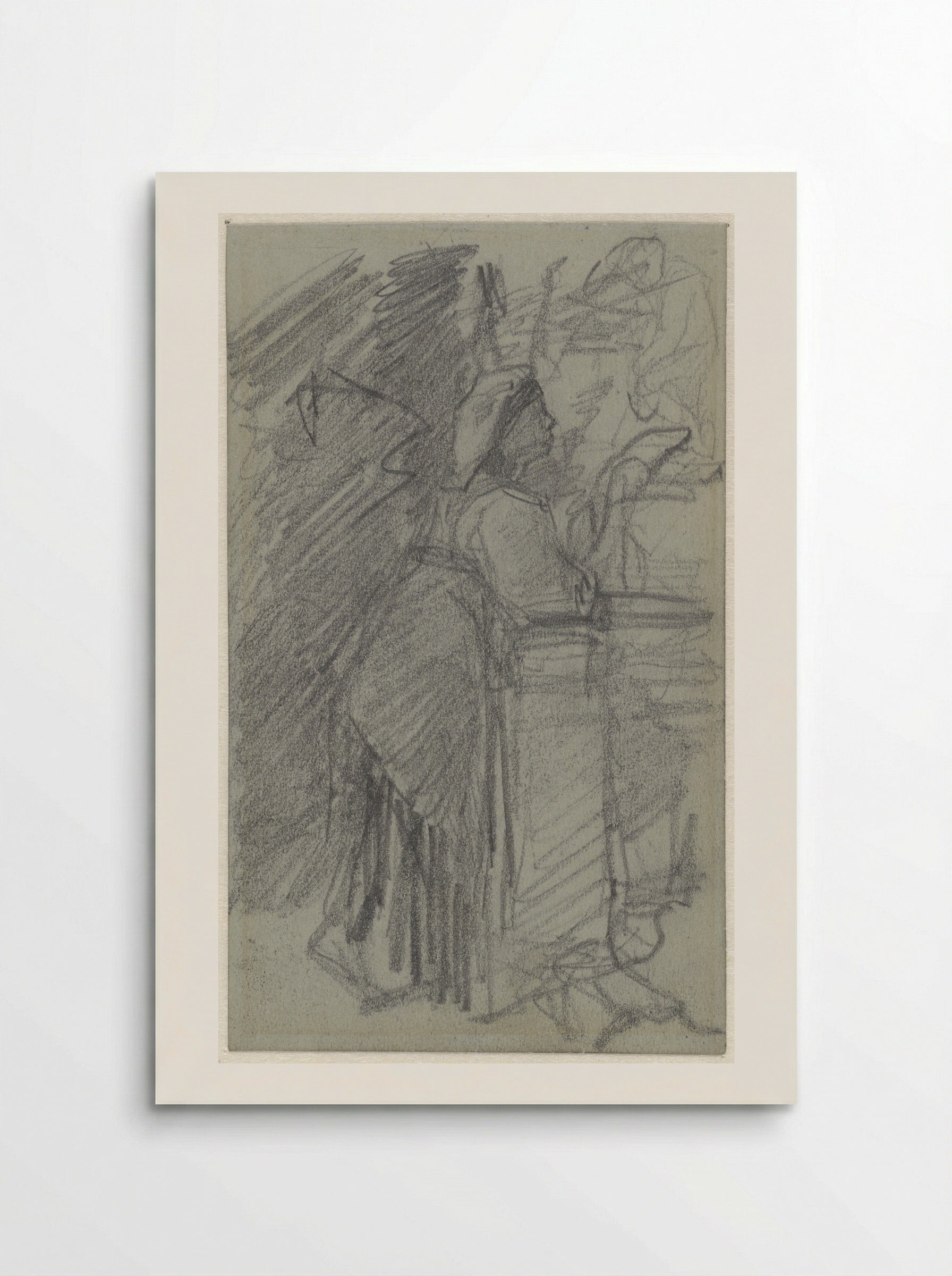 Meisje, leunend op een balustrade - Jacob Maris - Poster