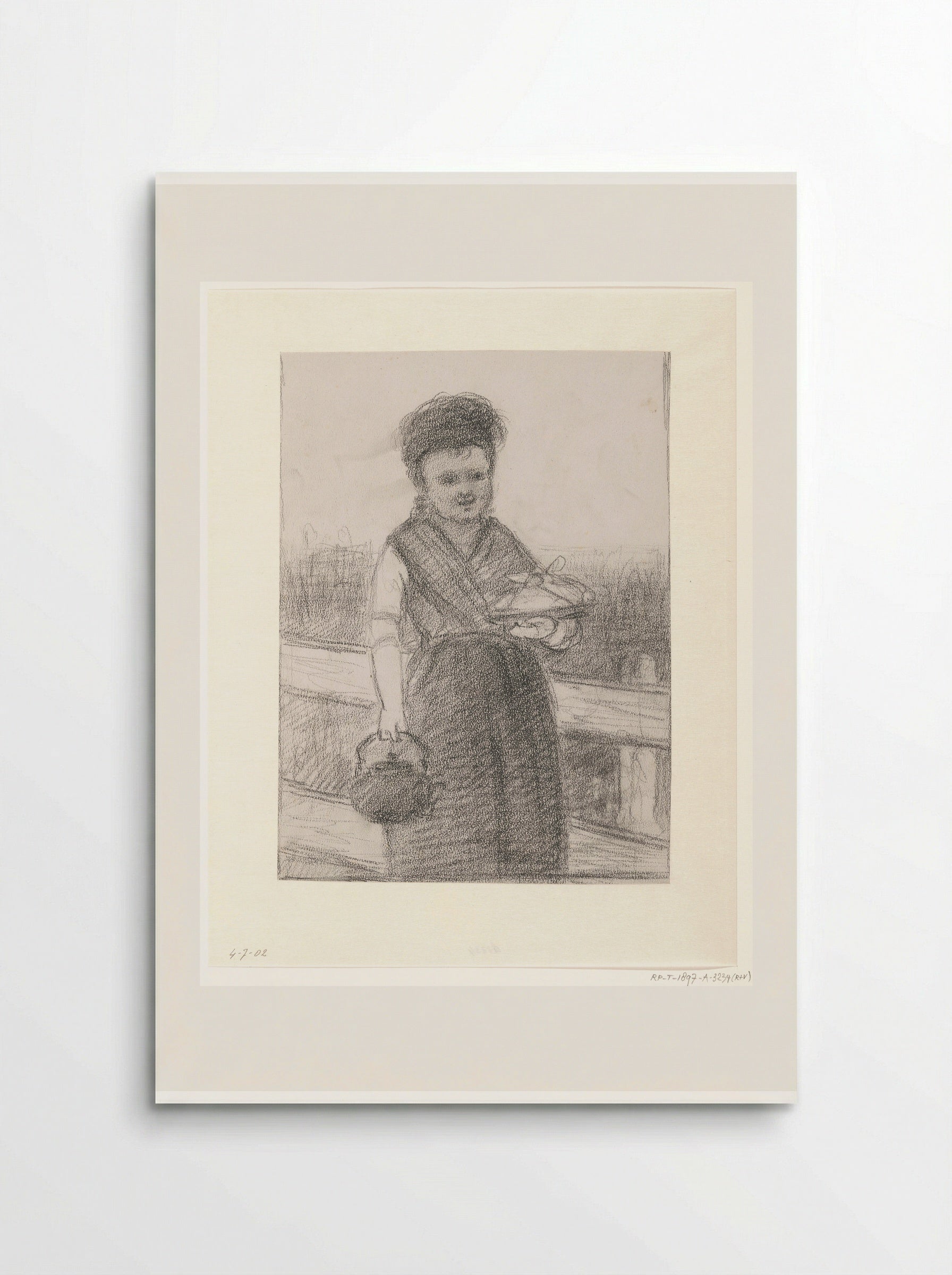 Meisje met een ketel en een schotel - Hendrik Valkenburg - Poster