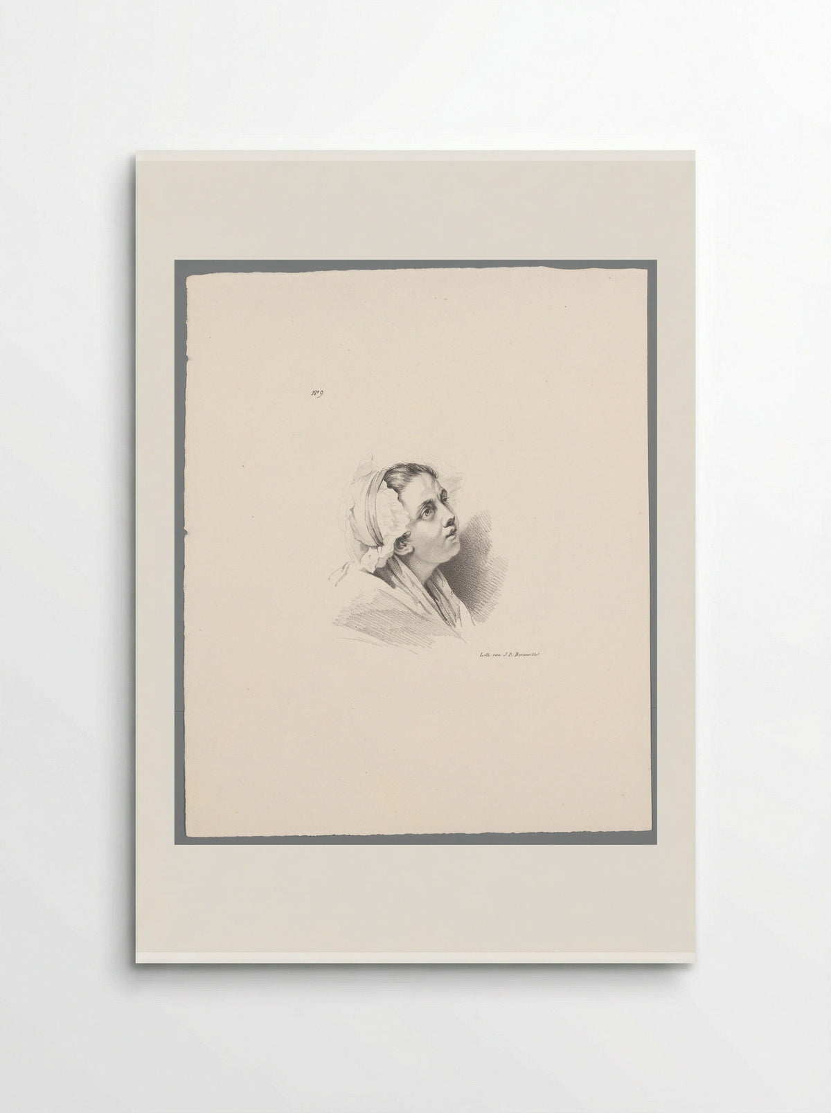Meisje met muts (Girl with a Cap) - Jean Augustin Daiwaille - Poster