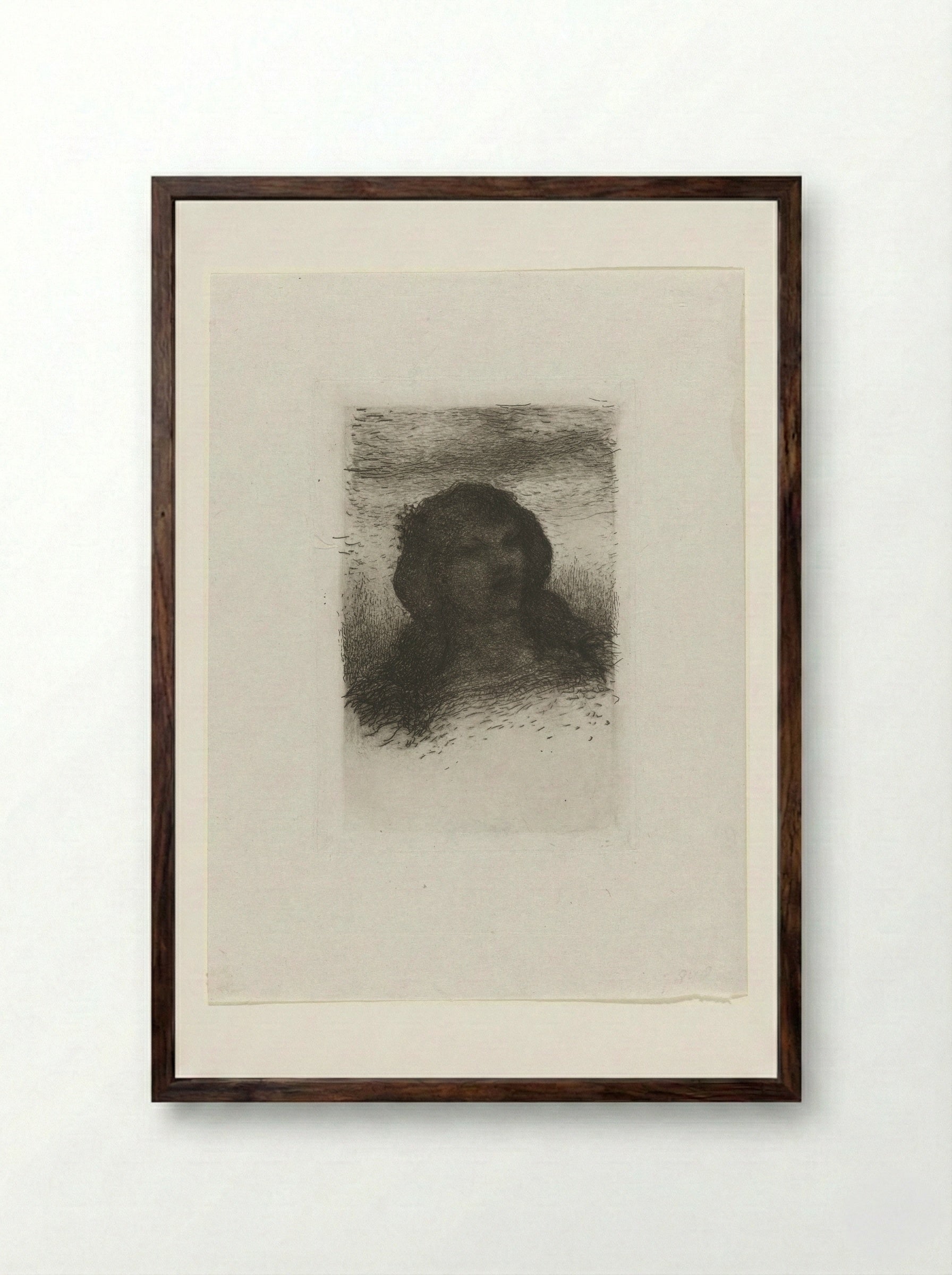 Meisjeskop (Head of a Girl) - Matthijs Maris - Framed Print Dark Wood
