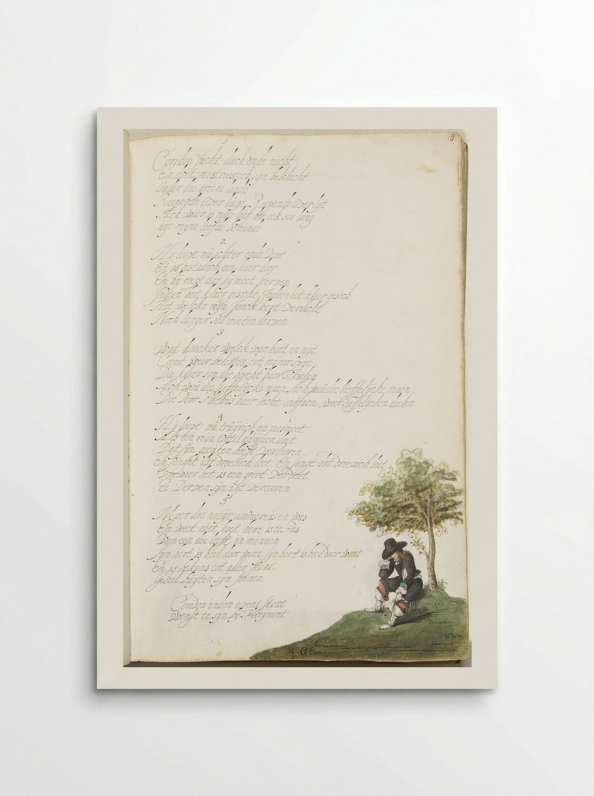 Melancholische aanbidder (Melancholic Admirer) - Gesina ter Borch - Poster