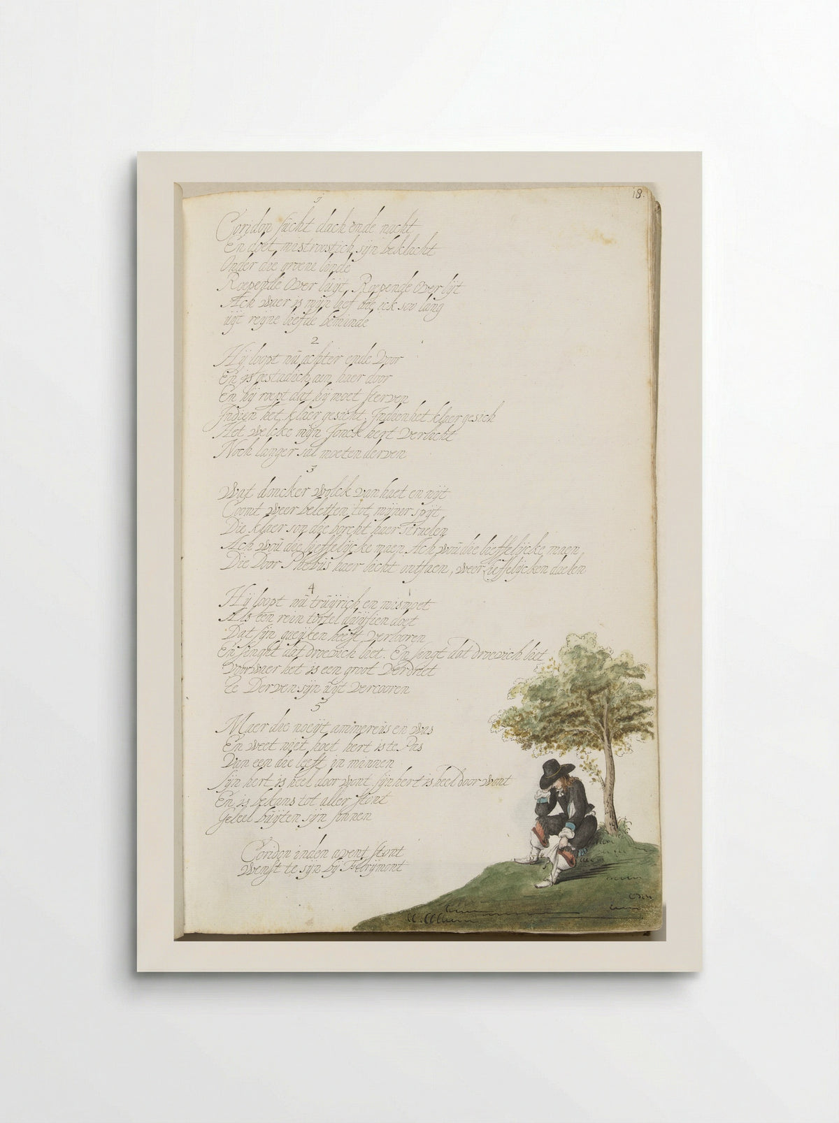 Melancholische aanbidder (Melancholic Admirer) - Gesina ter Borch - Poster
