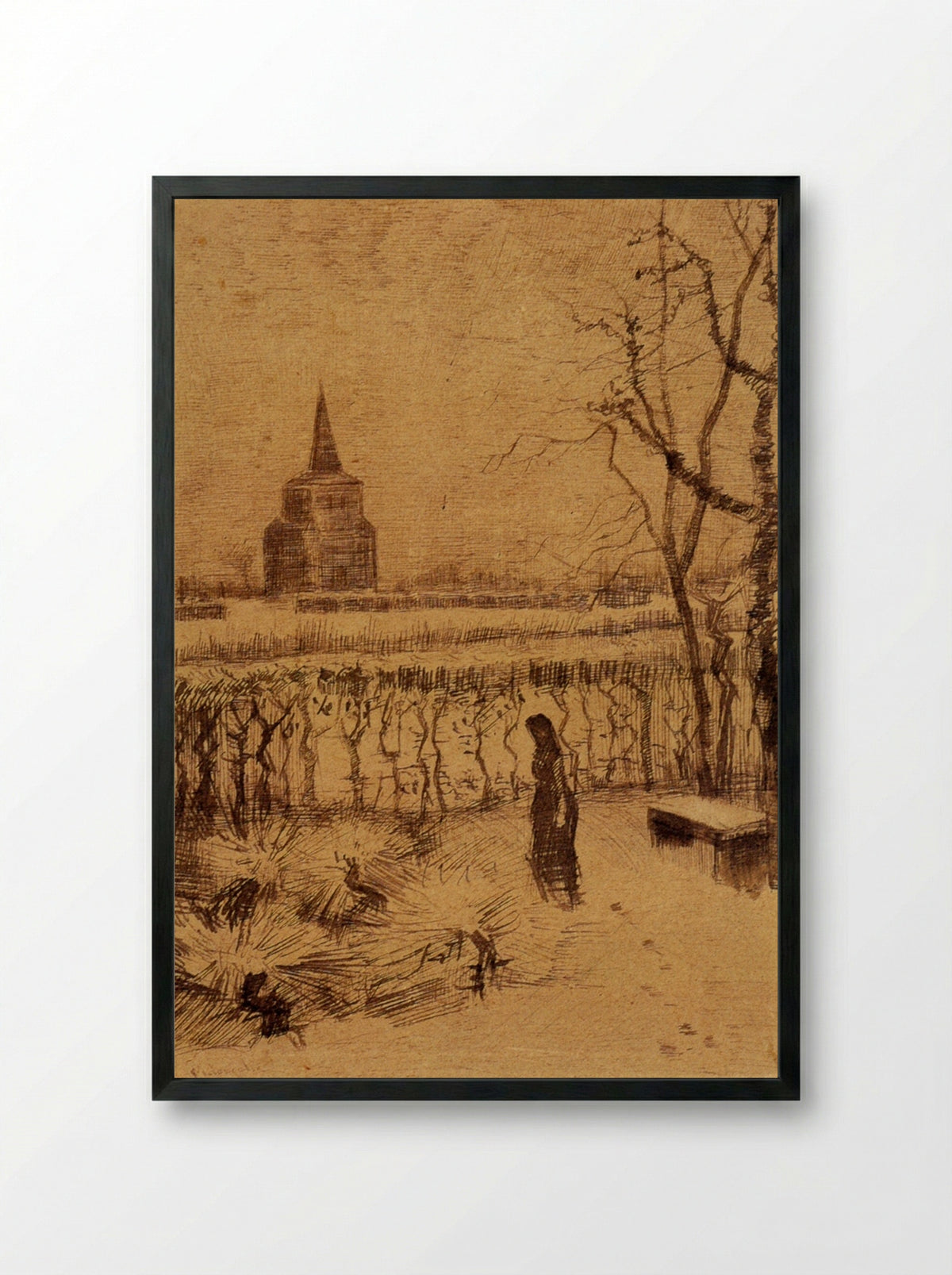 Melancholy - Vincent van Gogh - Framed Print Black