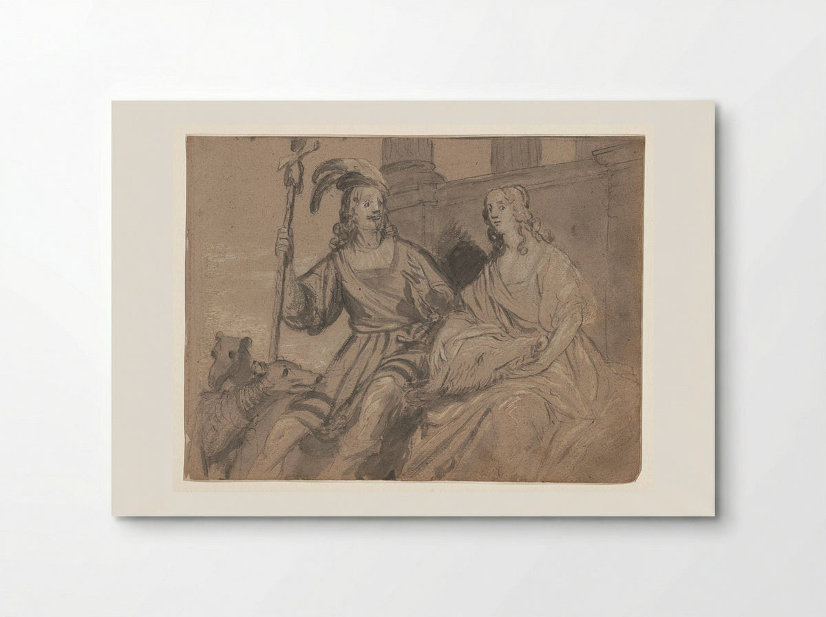 Meleager and Atalanta - Gerard van Honthorst - Poster