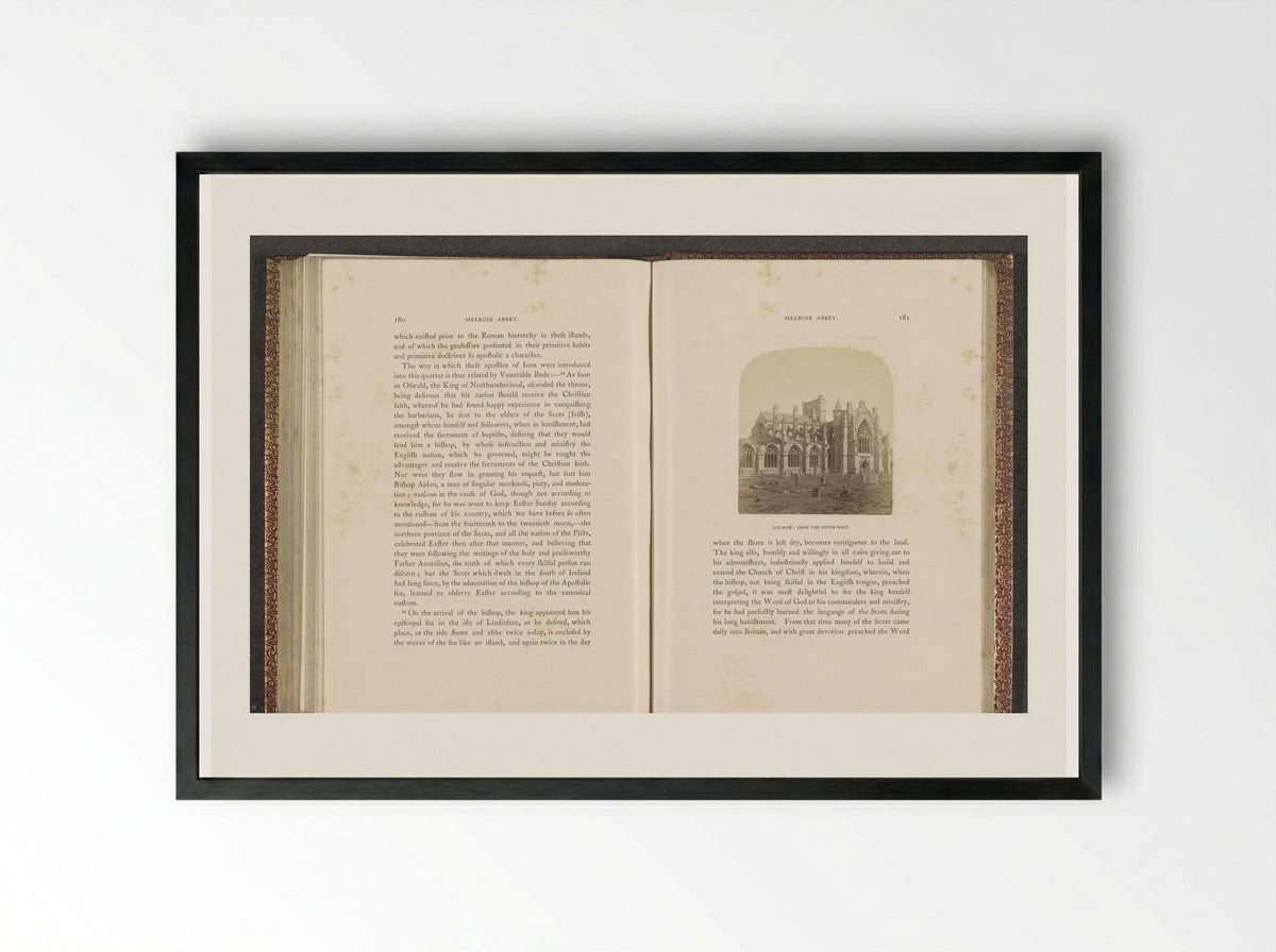 Melrose: From the South-West - George Washington Wilson - Framed Print Black