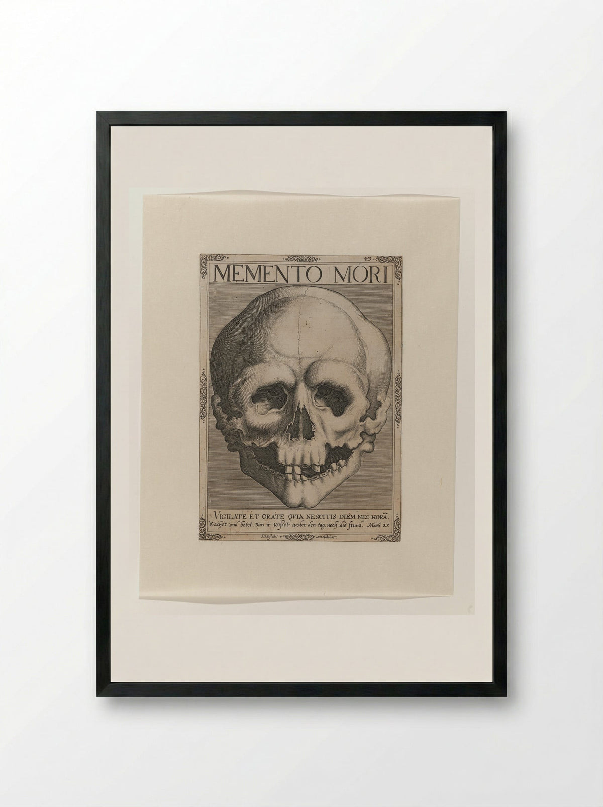 Memento mori - Dominicus Custos - Framed Print Black