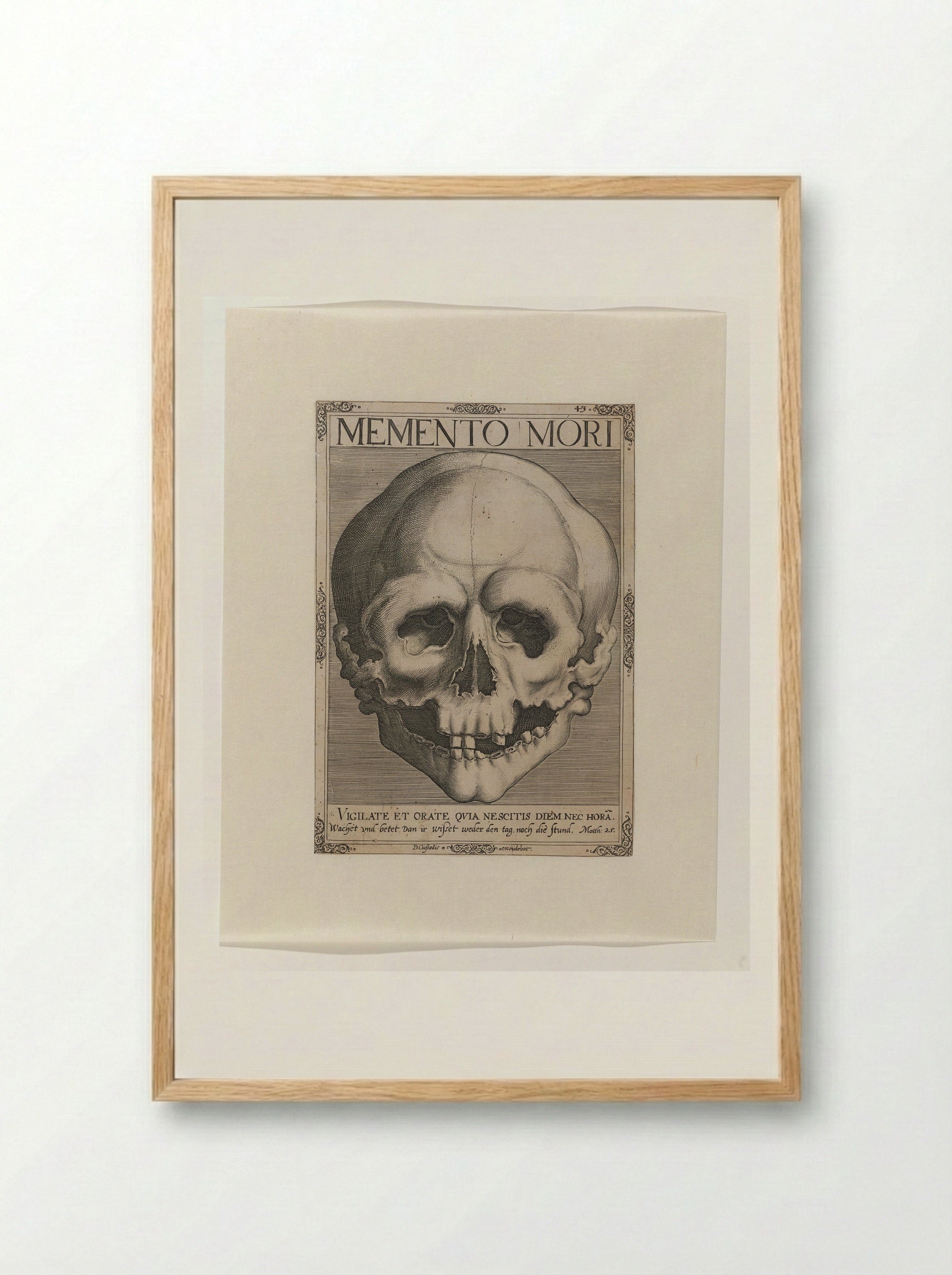 Memento mori - Dominicus Custos - Framed Print Wood