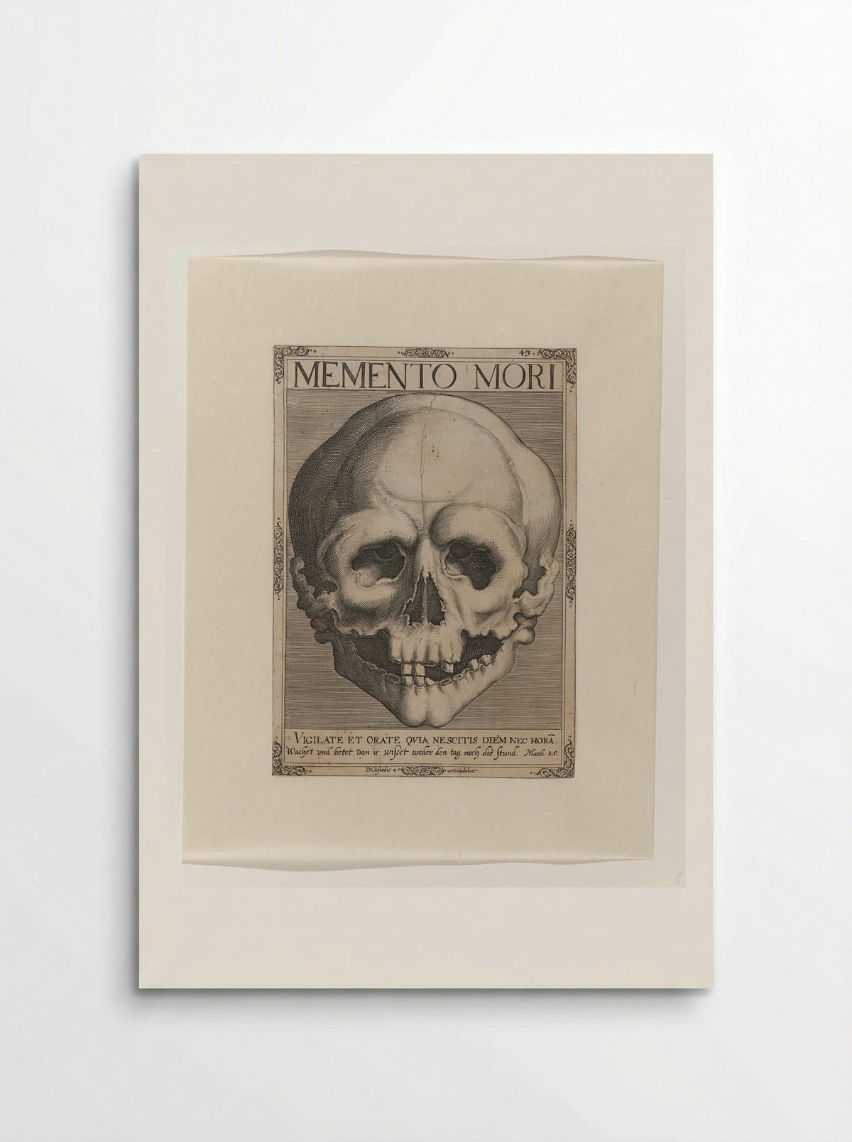Memento mori - Dominicus Custos - Poster