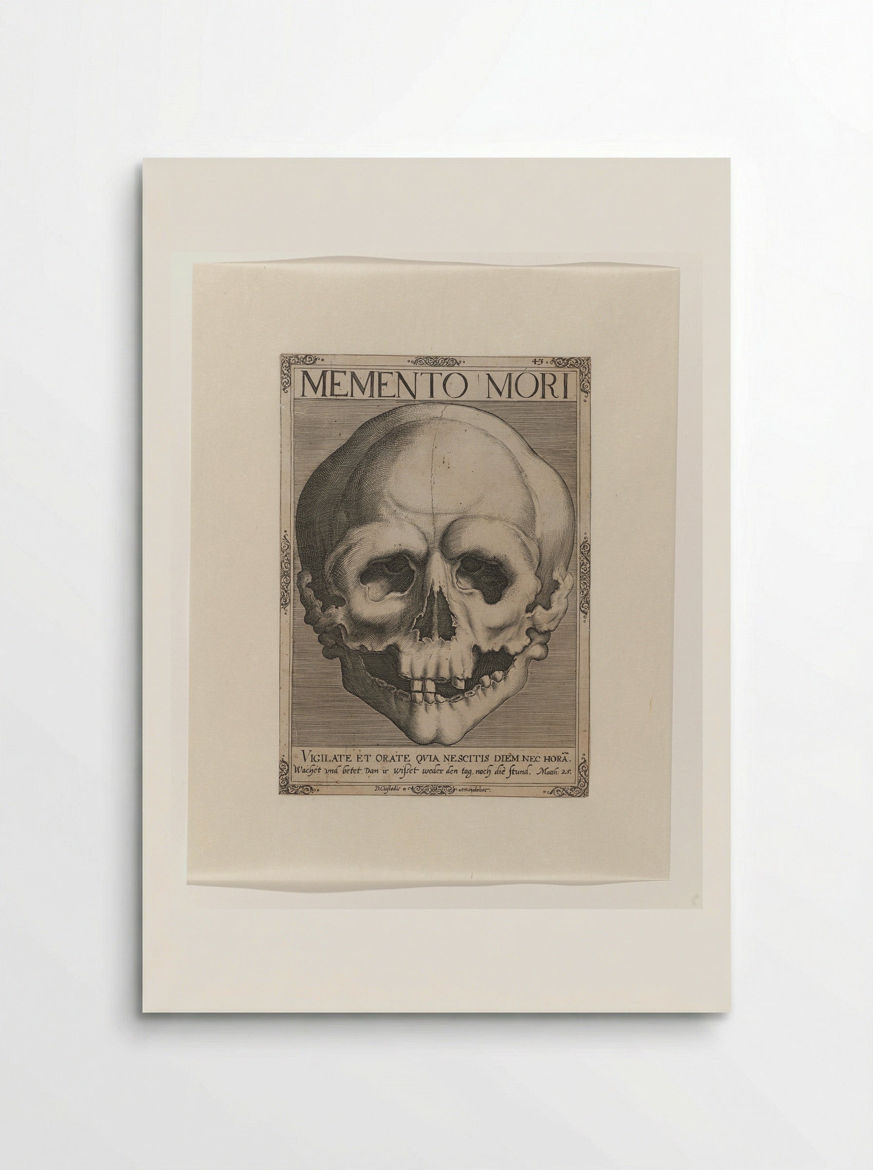 Memento mori - Dominicus Custos - Poster