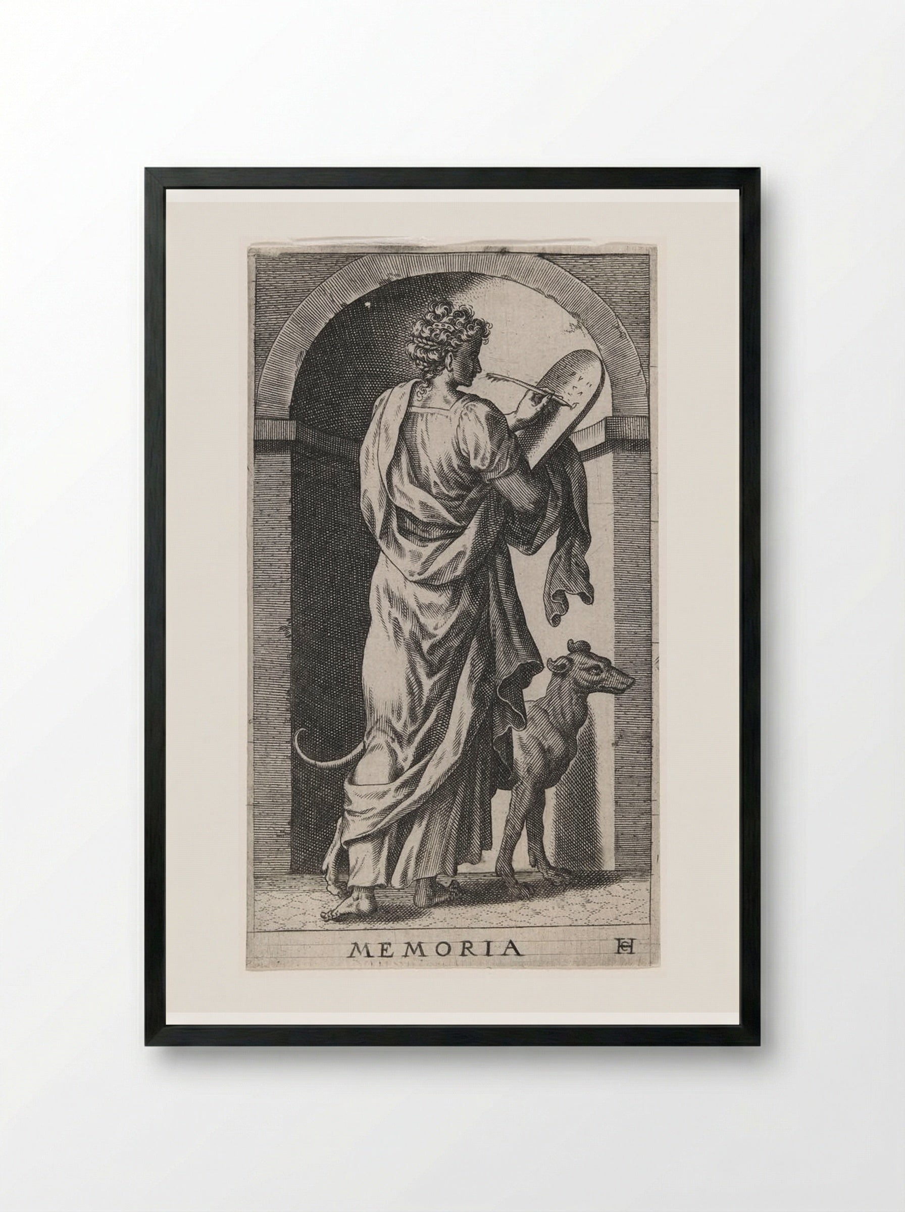 Memoria - Hans Collaert the Elder - Framed Print Black