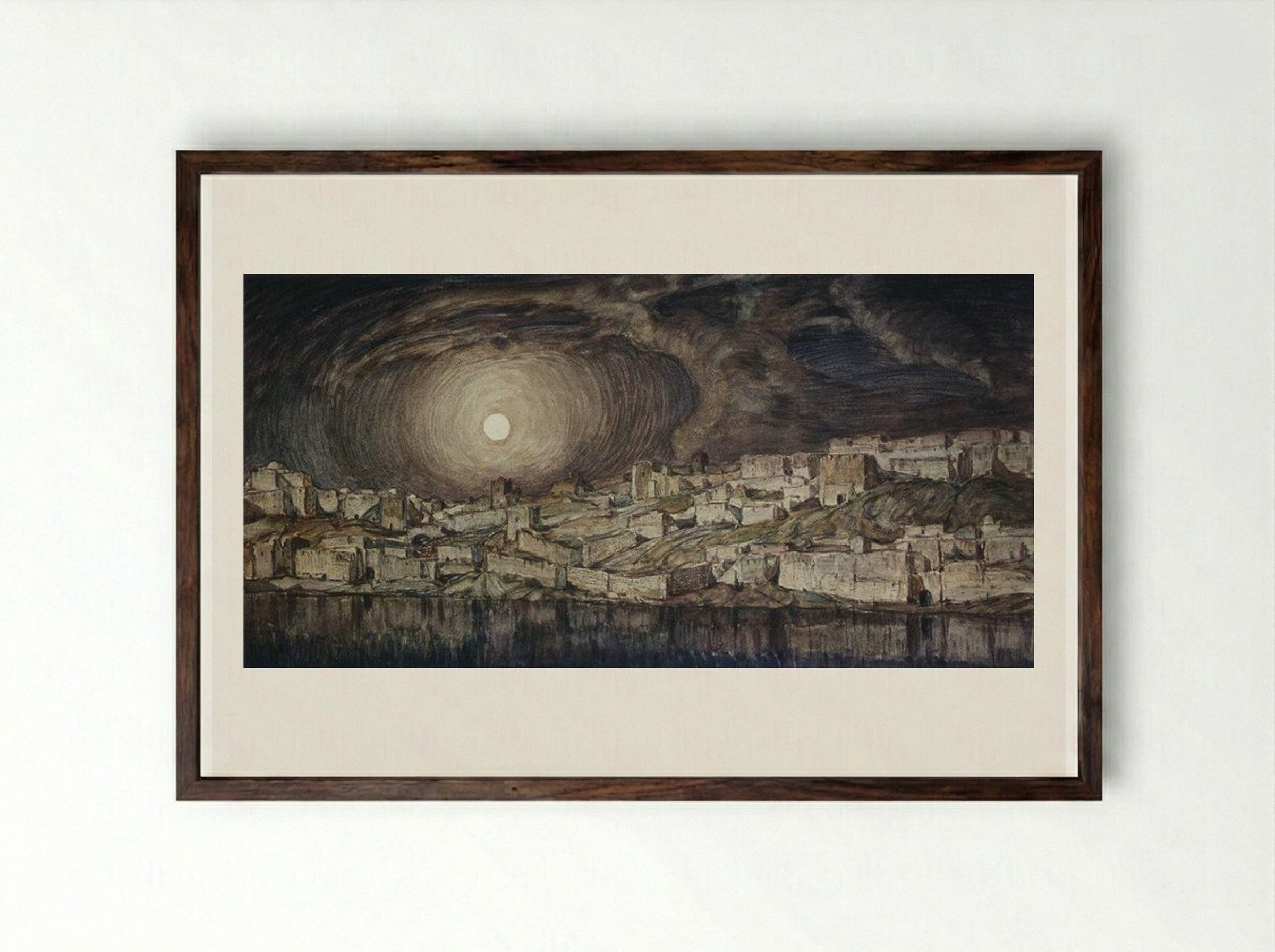 Memories of Mantegna - Konstantin Bogaevsky - Framed Print Dark Wood