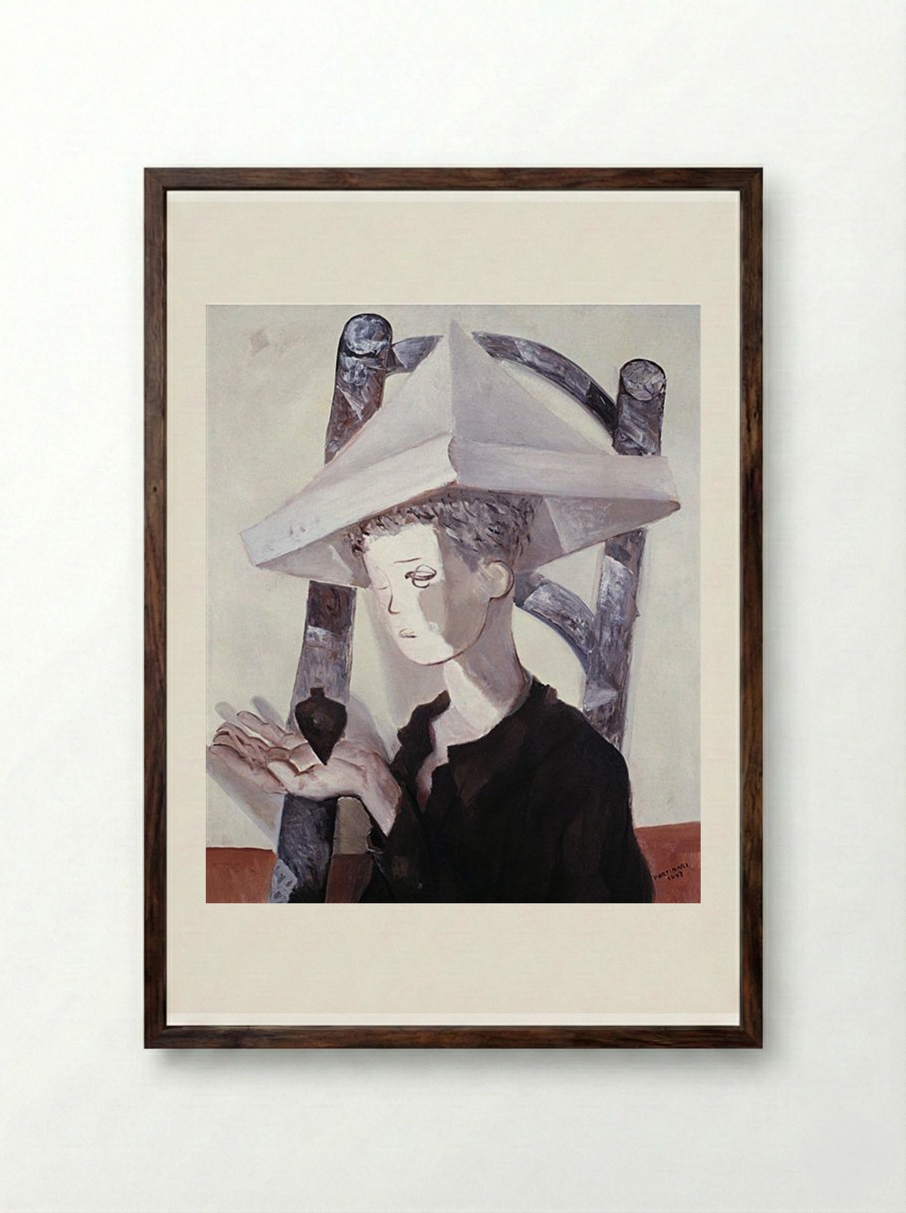 Meninos e piões - Candido Portinari - Framed Print Dark Wood