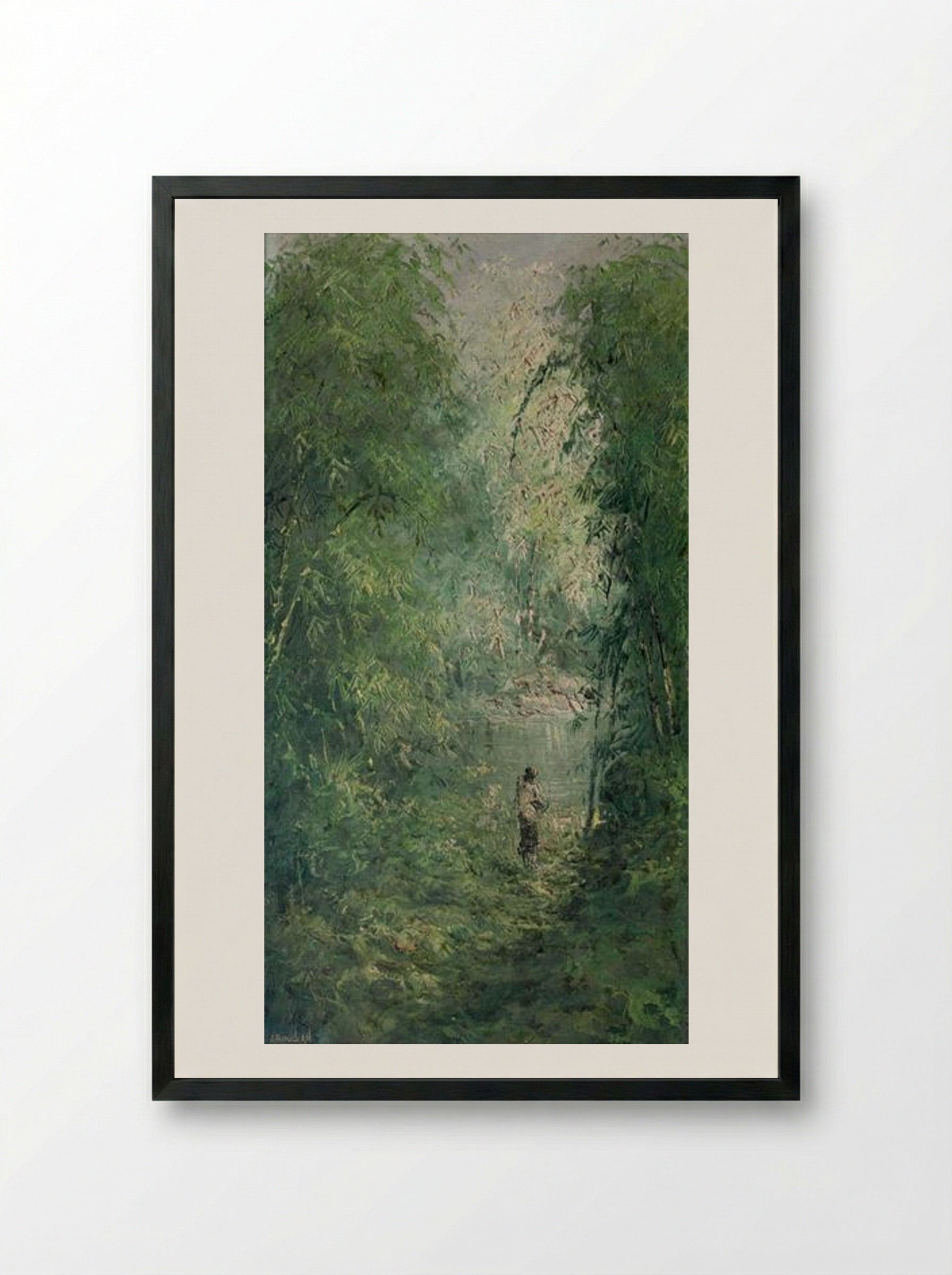 Menuju Danau - Abdullah Suriosubroto - Framed Print Black
