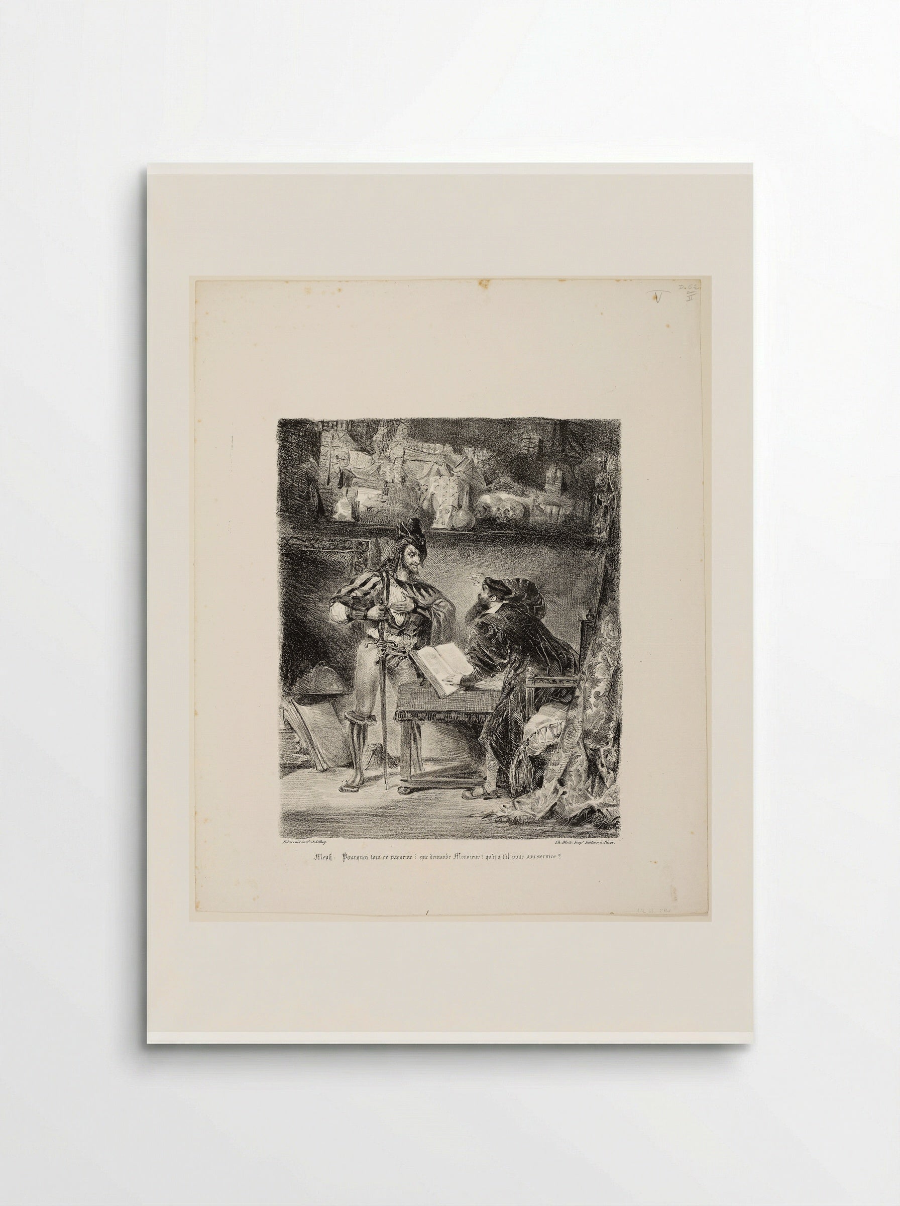 Mephistopheles Appearing to Faust - Ferdinand-Victor-Eugène Delacroix - Poster