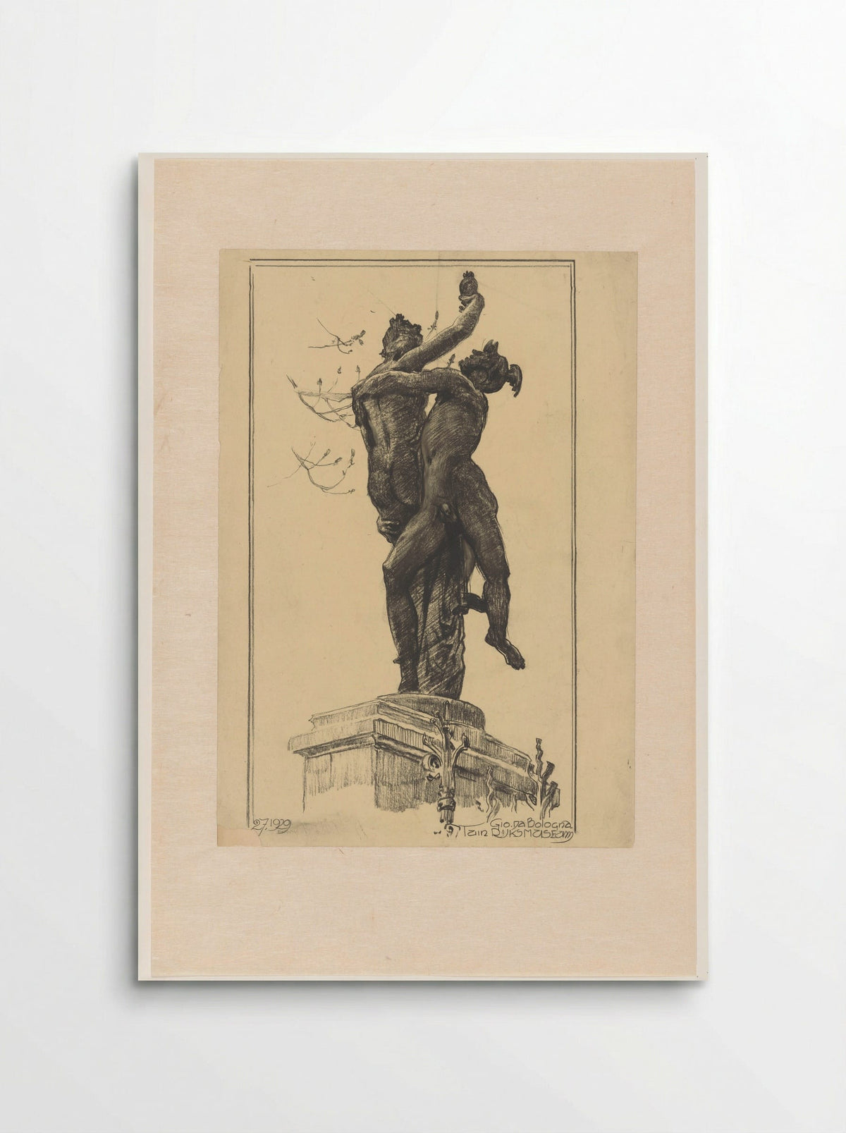 Mercurius ontvoert Psyche - Huib Luns - Poster