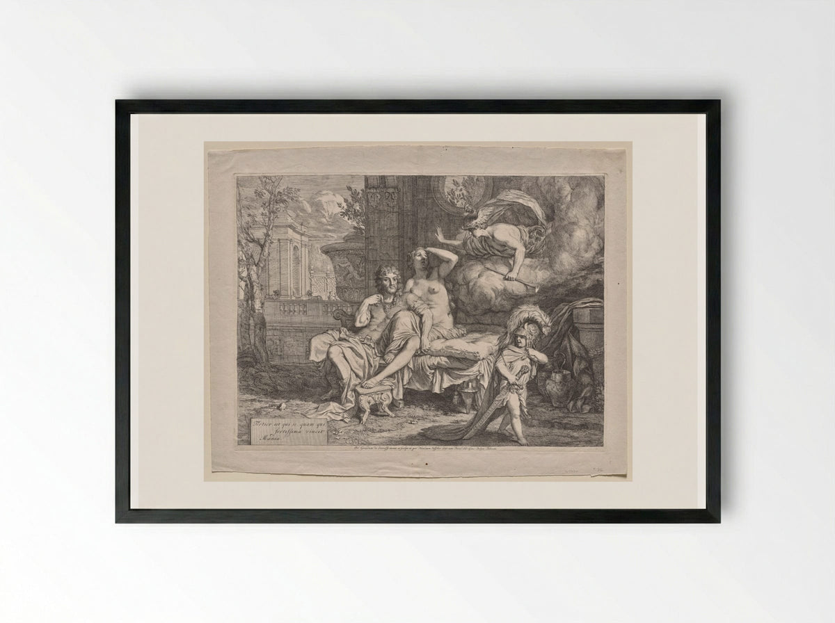 Mercury Orders Calypso to Allow Ulysses to Depart - Gerard de Lairesse - Framed Print Black