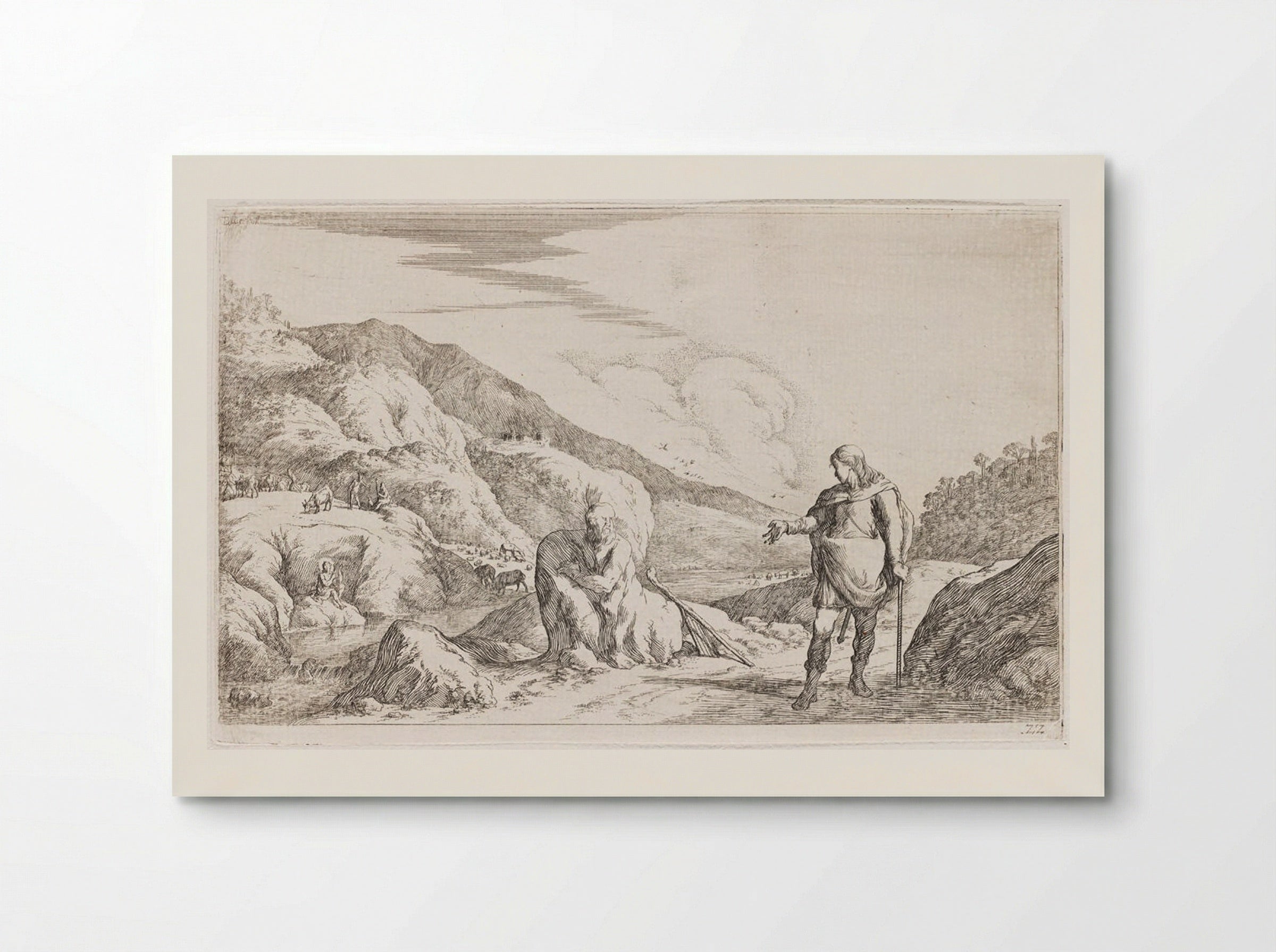 Mercury Transforms Battus into Stone - Johann Wilhelm Baur - Poster