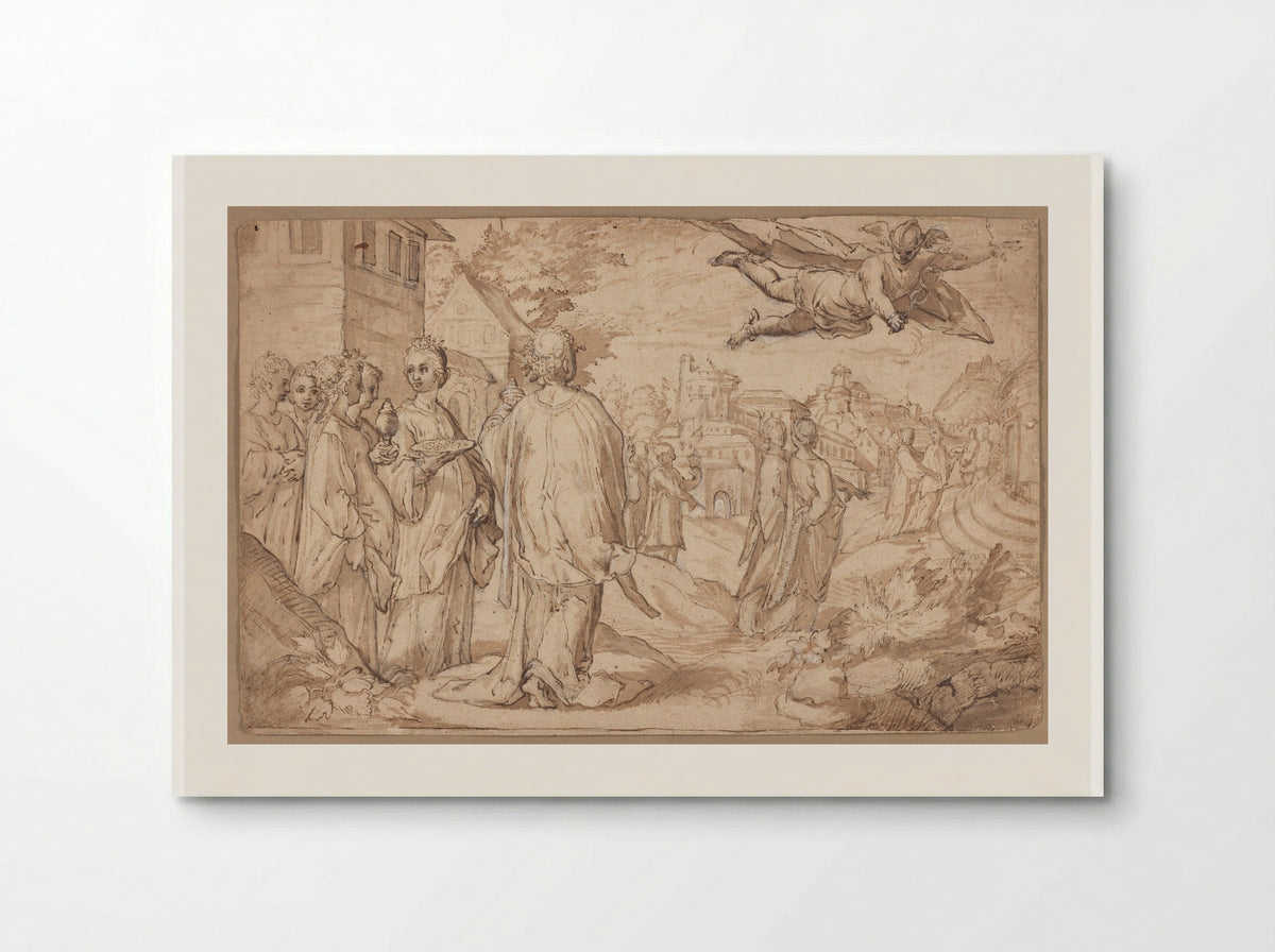 Mercury and Herse - Jacob Matham - Poster