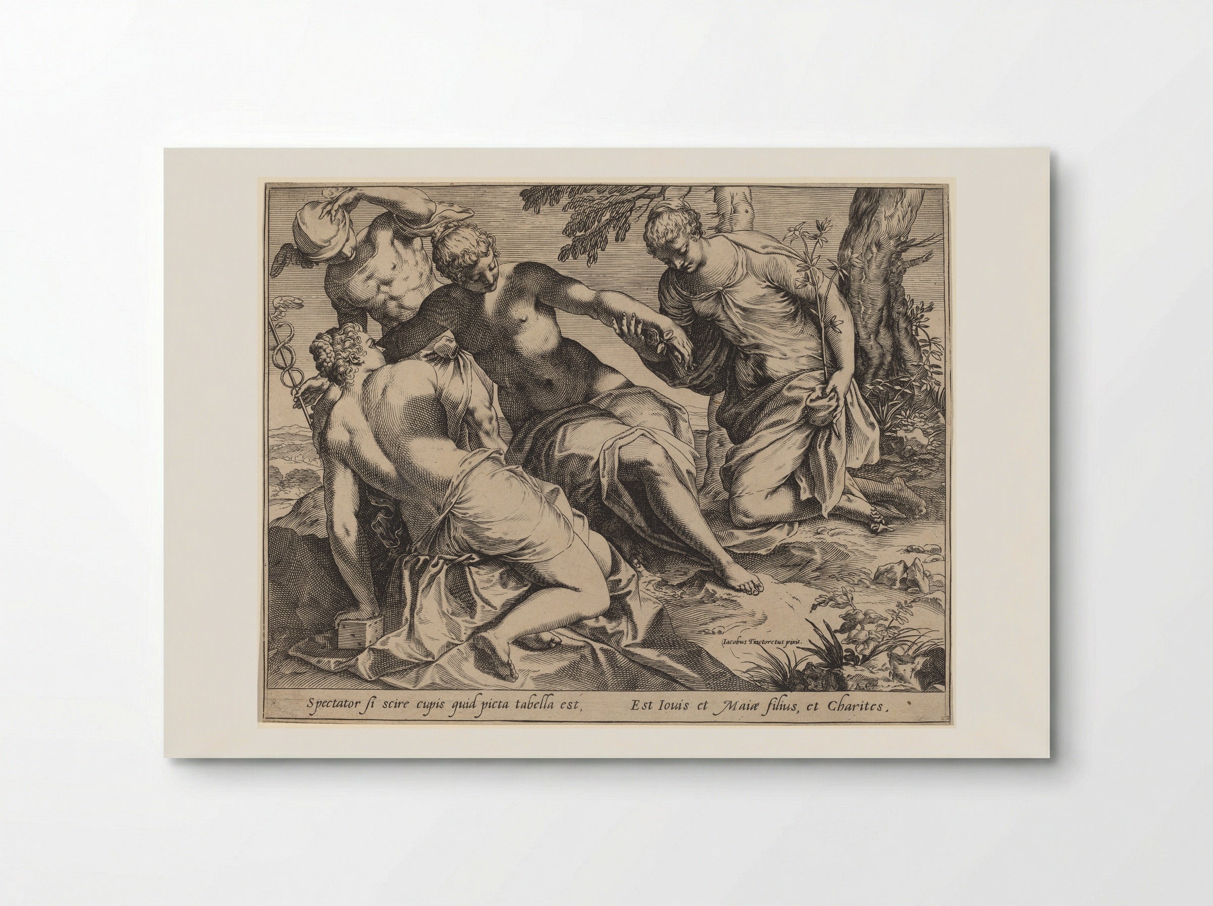 Mercury and the Three Graces - Agostino Carracci - Poster