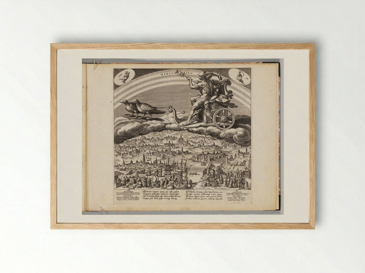 Mercury - Johann Sadeler I - Framed Print Wood