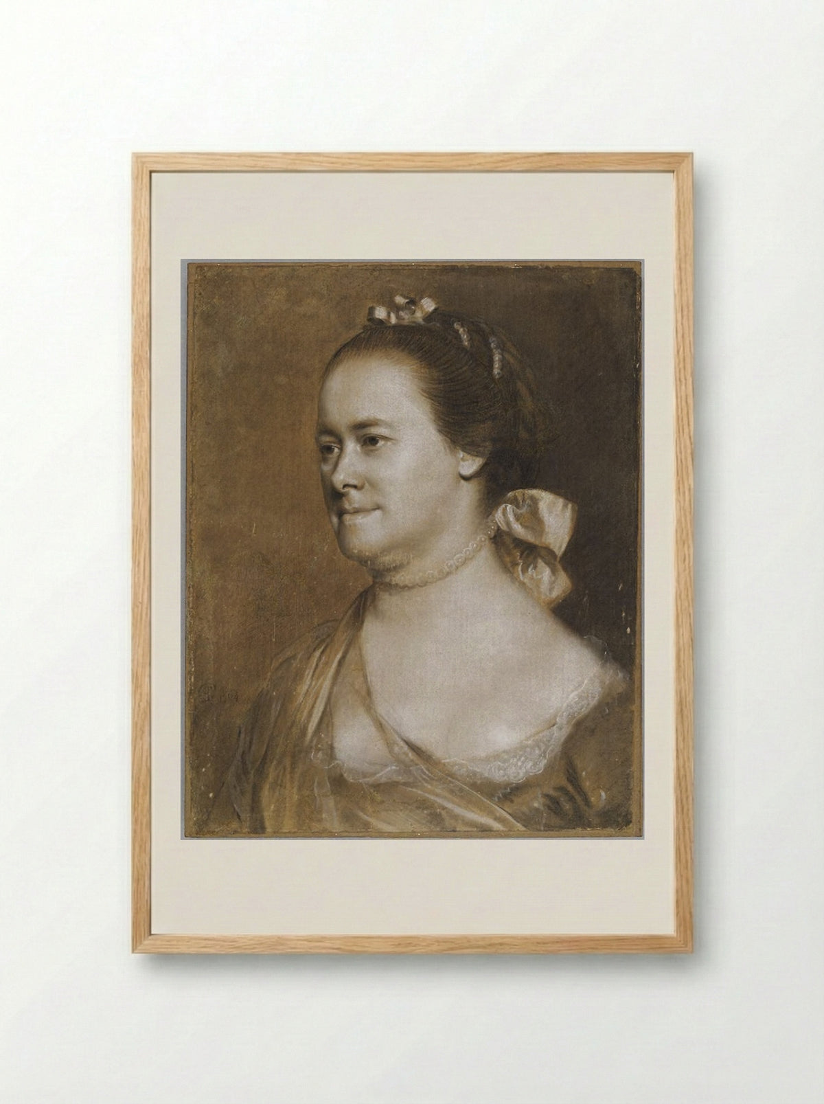 Mercy Greenleaf Scollay (Mrs. John Scollay) - John Singleton Copley - Framed Print Wood