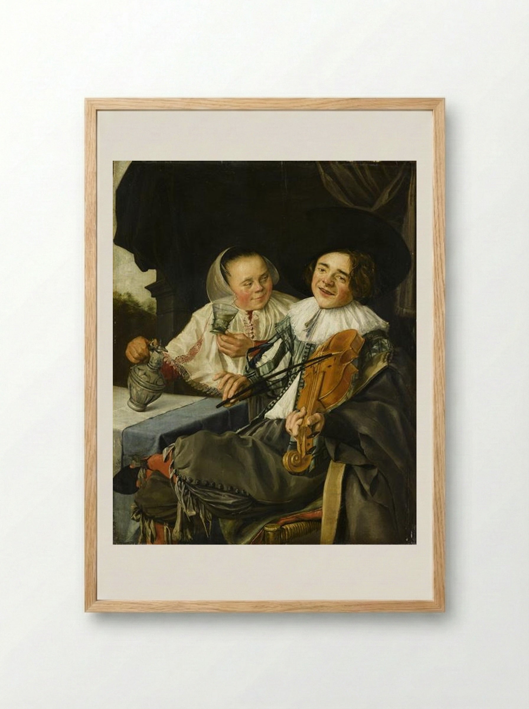 Merry Company - Judith Leyster - Framed Print Wood