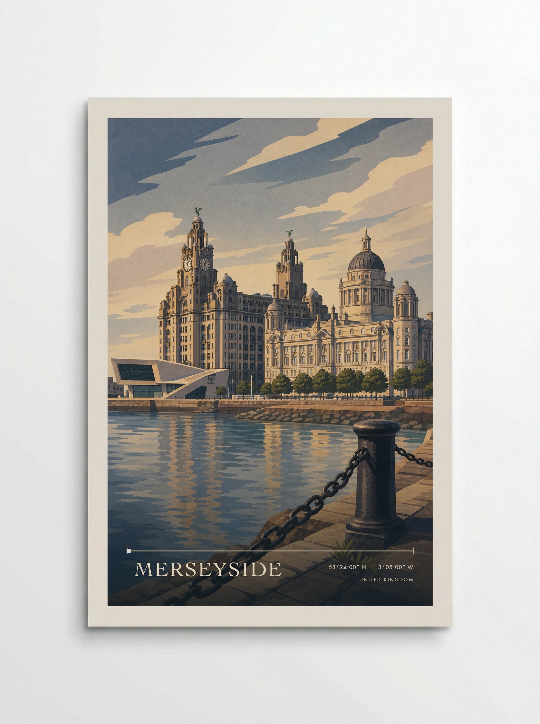 Merseyside United Kingdom Travel Poster - Poster