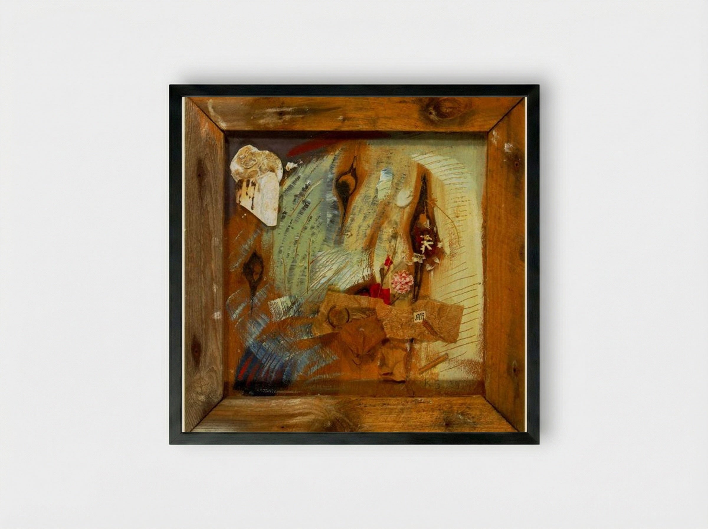 Merzbild Alf - Kurt Schwitters - Framed Print Black