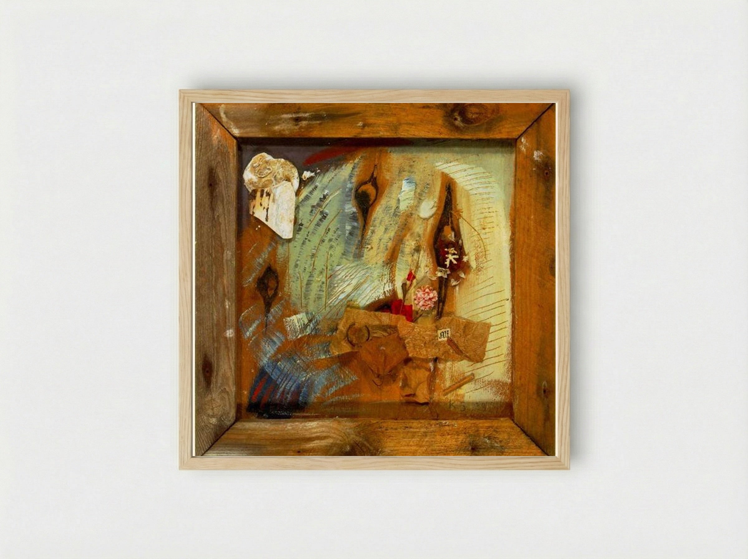Merzbild Alf - Kurt Schwitters - Framed Print Wood