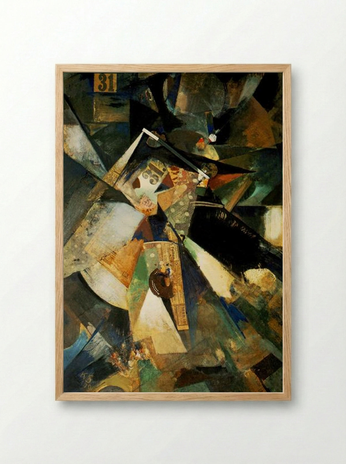 Merzpicture Thirty-One - Kurt Schwitters - Framed Print Wood