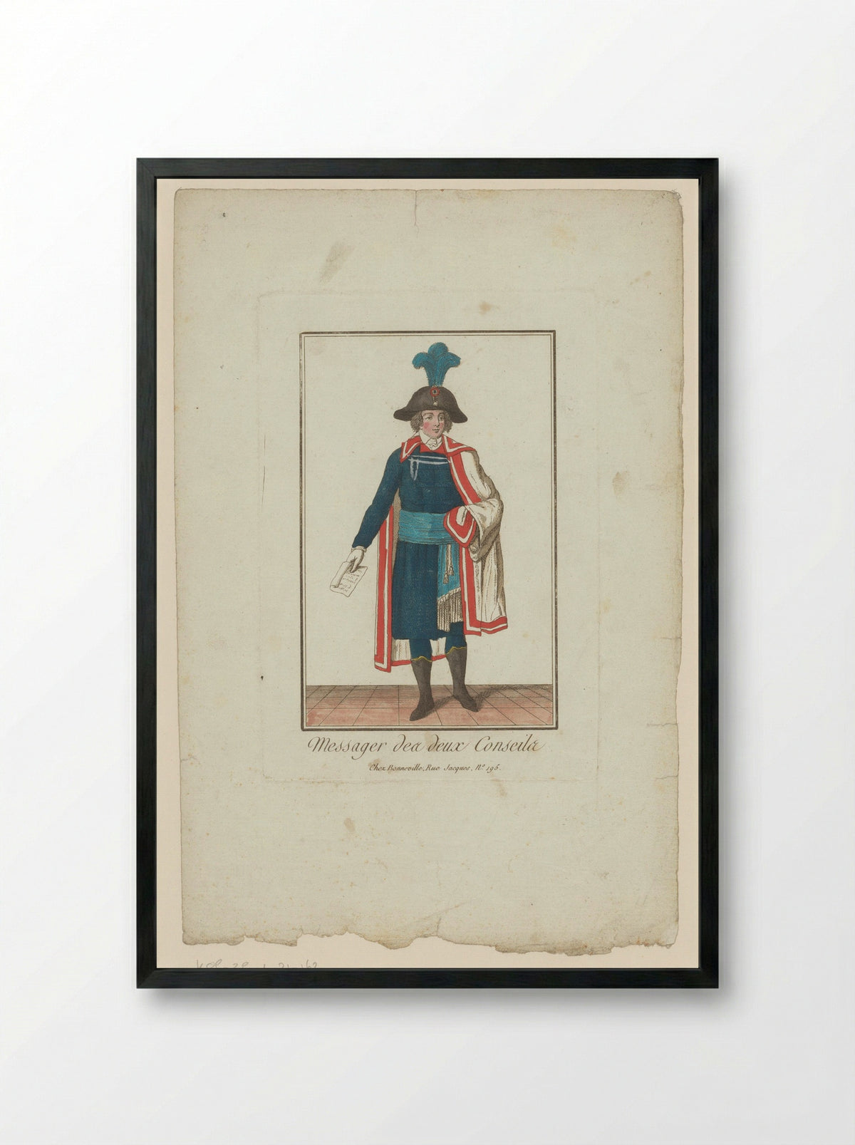 Messager des deux Conseils - François Bonneville - Framed Print Black
