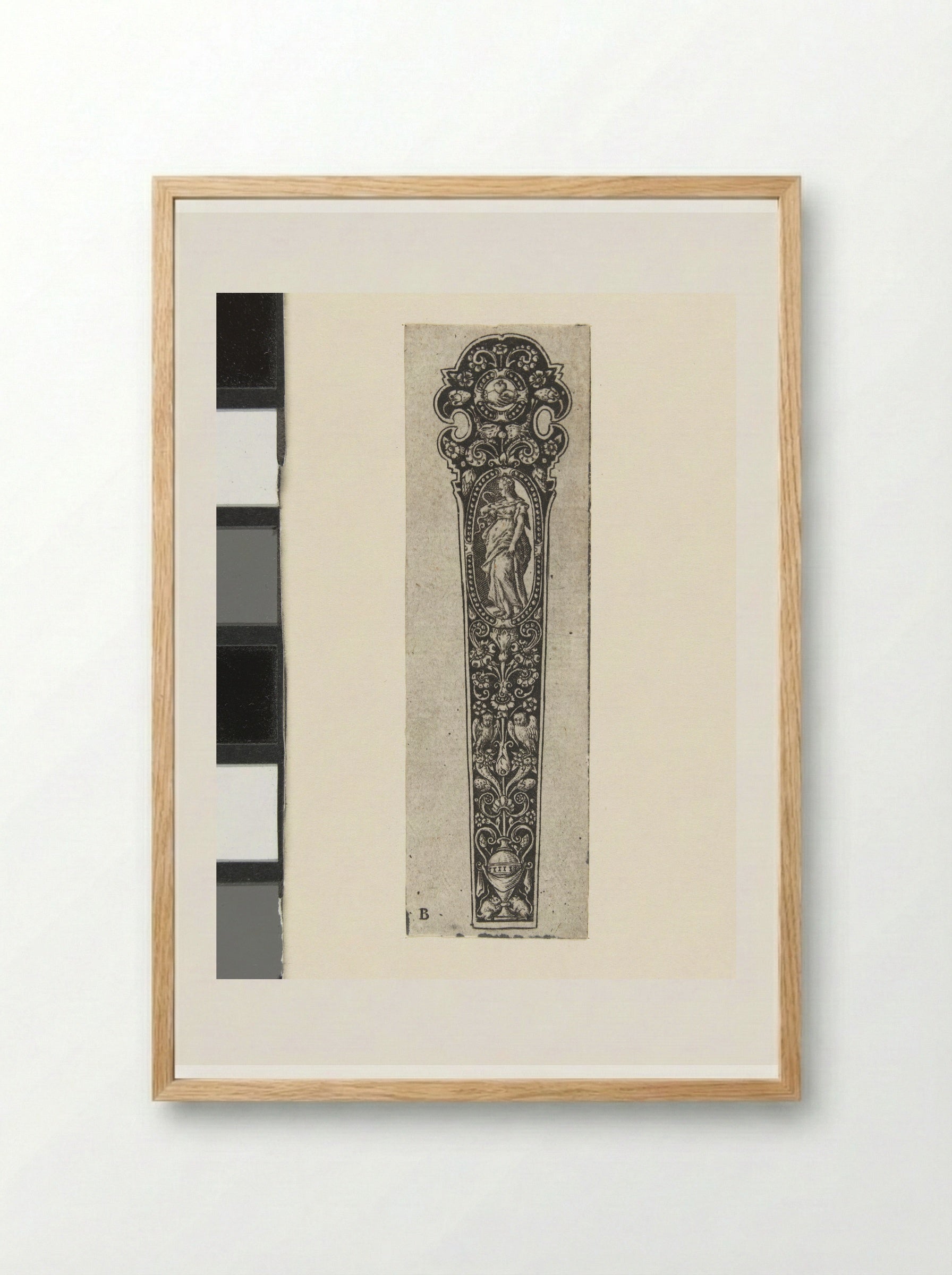 Messenheft met Prudentia - Theodor de Bry - Framed Print Wood
