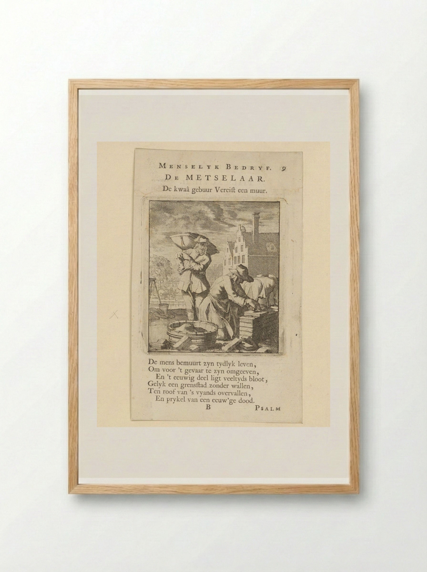 Metselaar (The Mason) - Cornelis van der Sys - Framed Print Wood