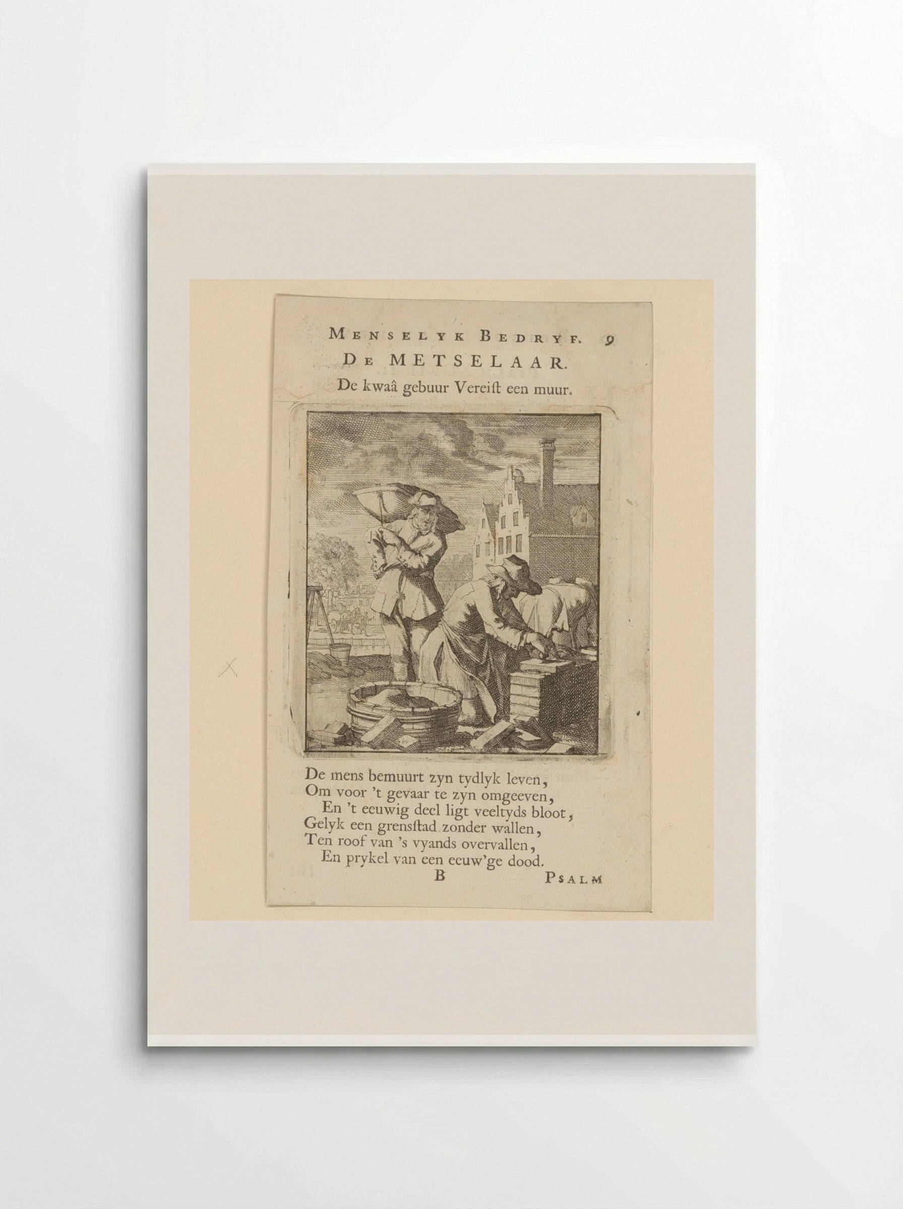 Metselaar (The Mason) - Cornelis van der Sys - Poster