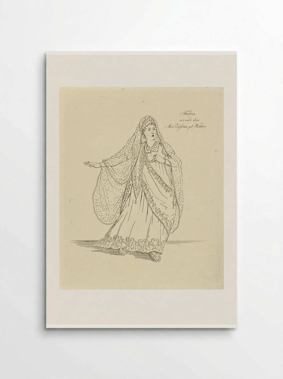 Mevrouw Ziesenis in de rol van Fedra - Johannes Jelgerhuis - Poster