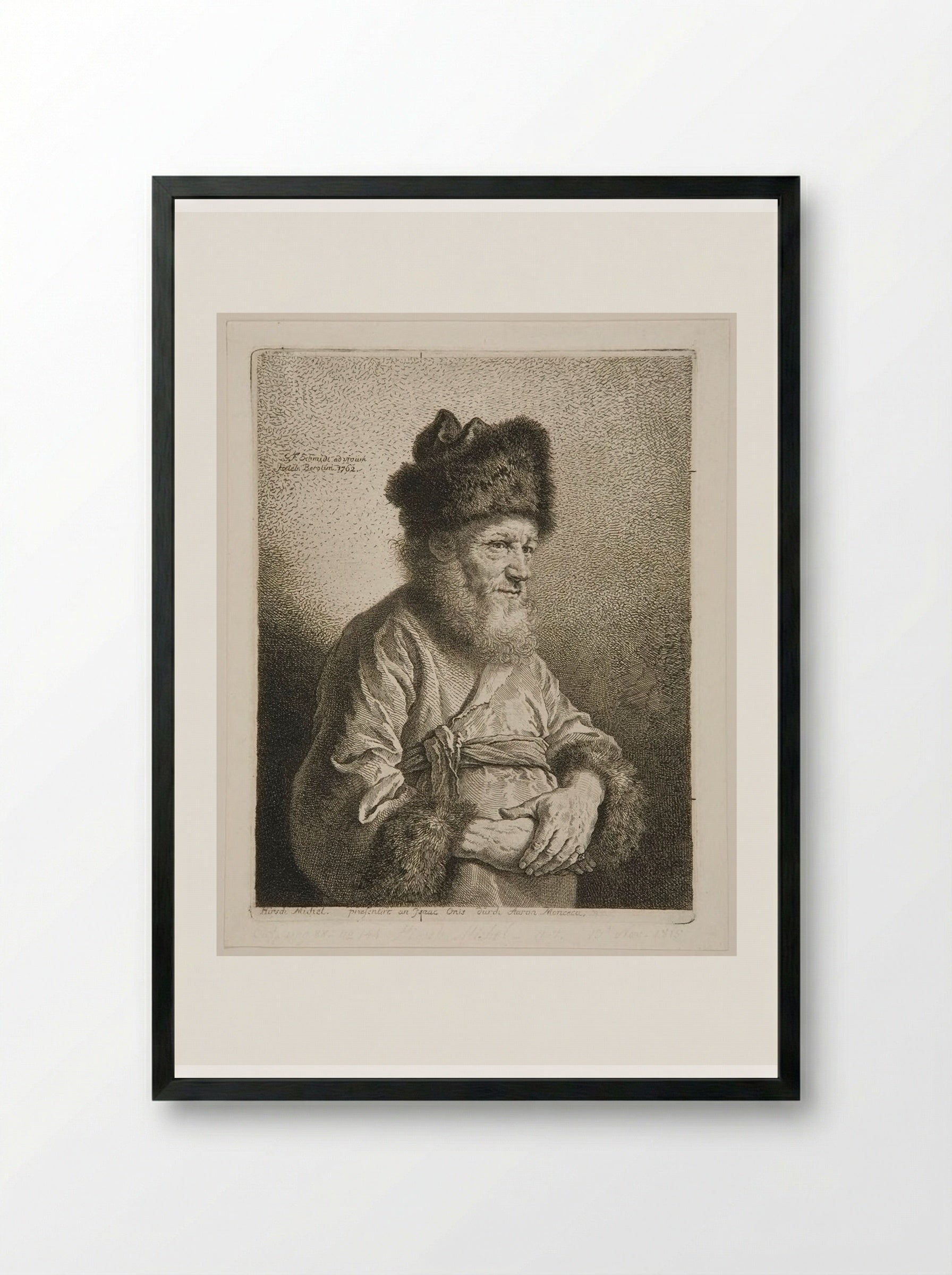 Michael Hirsch - Georg Friedrich Schmidt - Framed Print Black