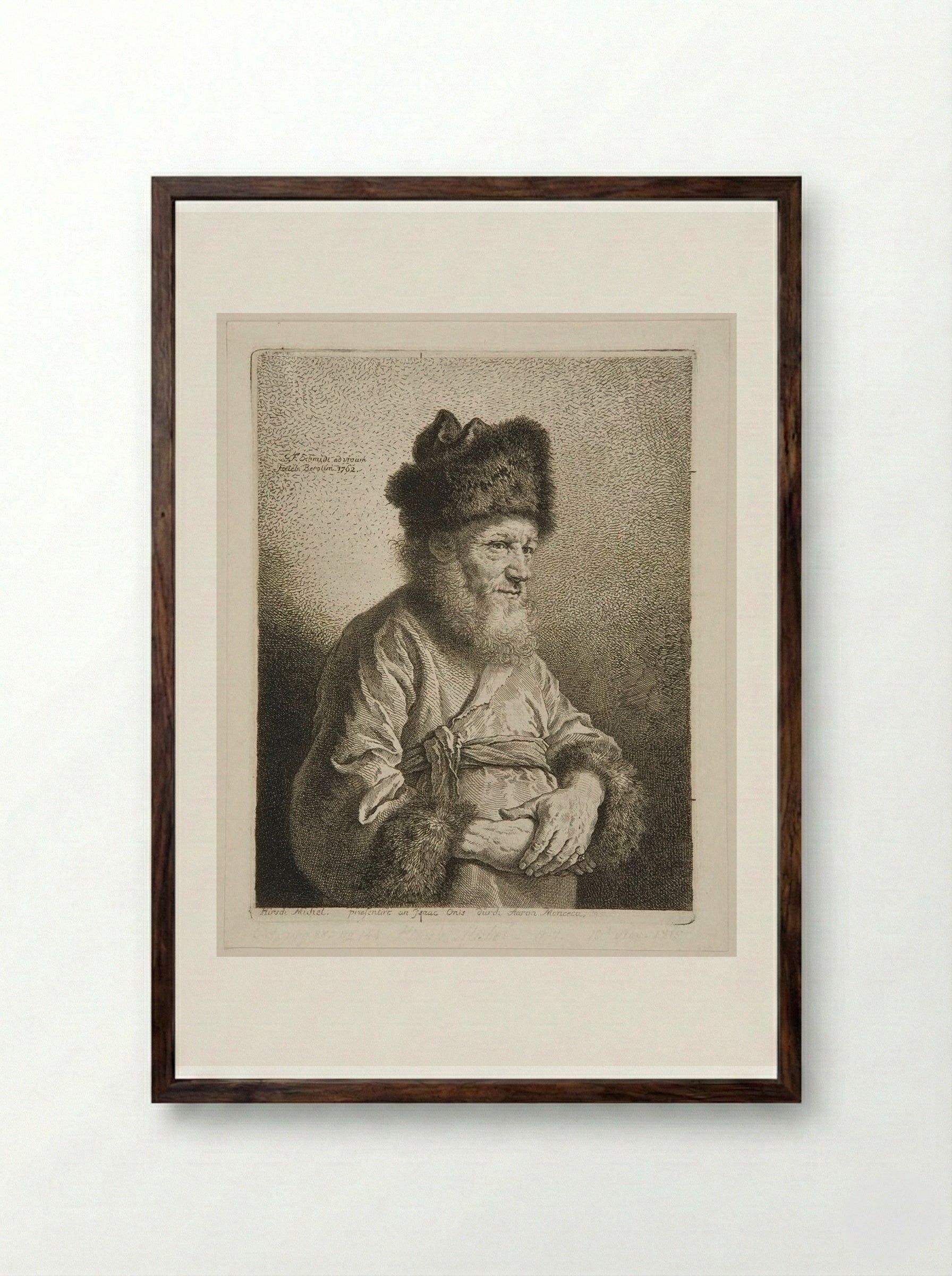 Michael Hirsch - Georg Friedrich Schmidt - Framed Print Dark Wood