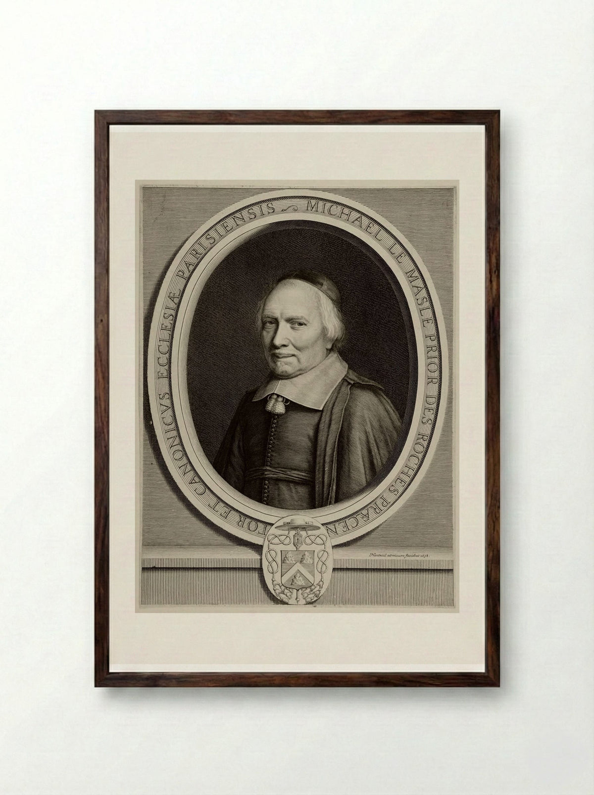 Michel Le Masle - Robert Nanteuil - Framed Print Dark Wood