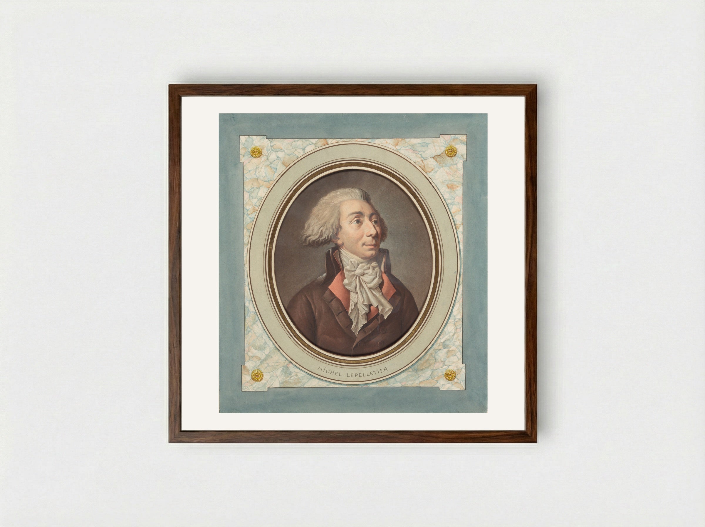 Michel Lepelletier - Pierre Michel Alix - Framed Print Dark Wood
